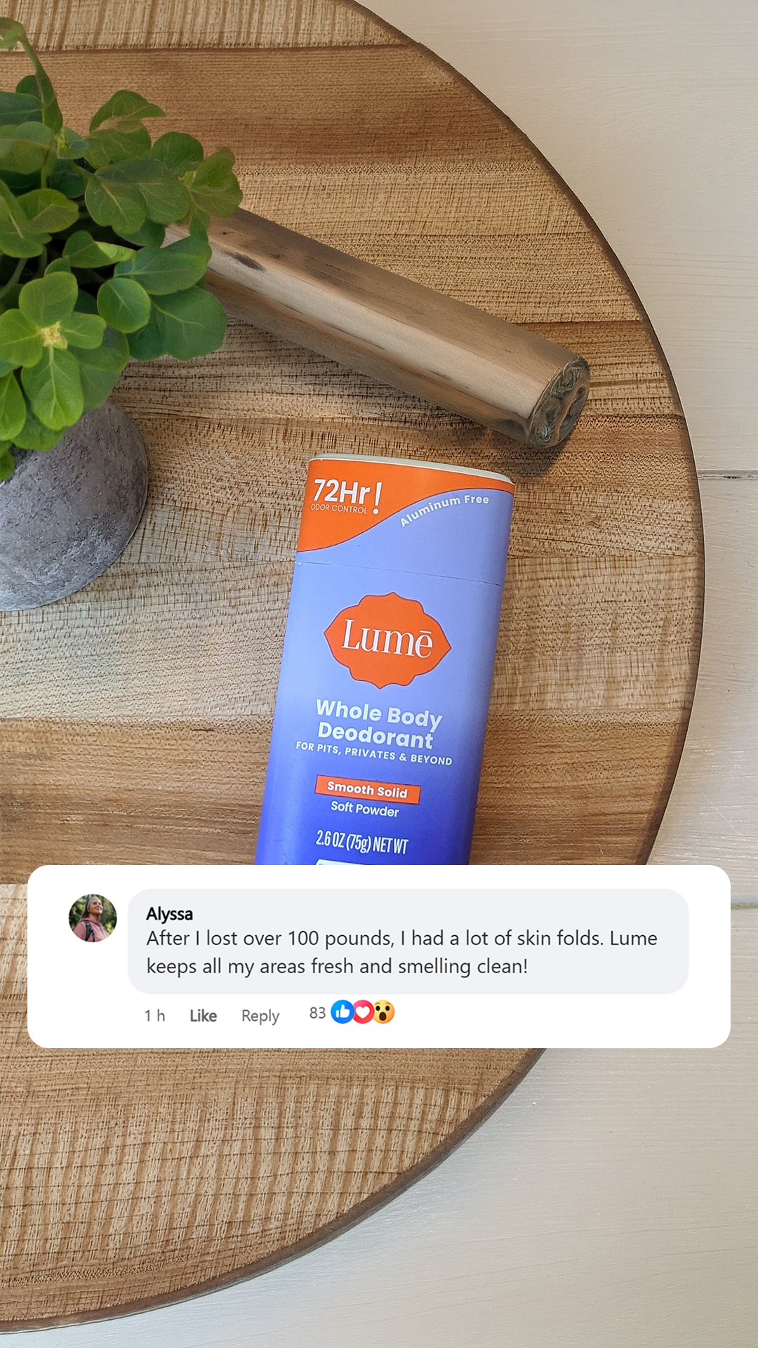 Lume Deodorant Facebook ad
