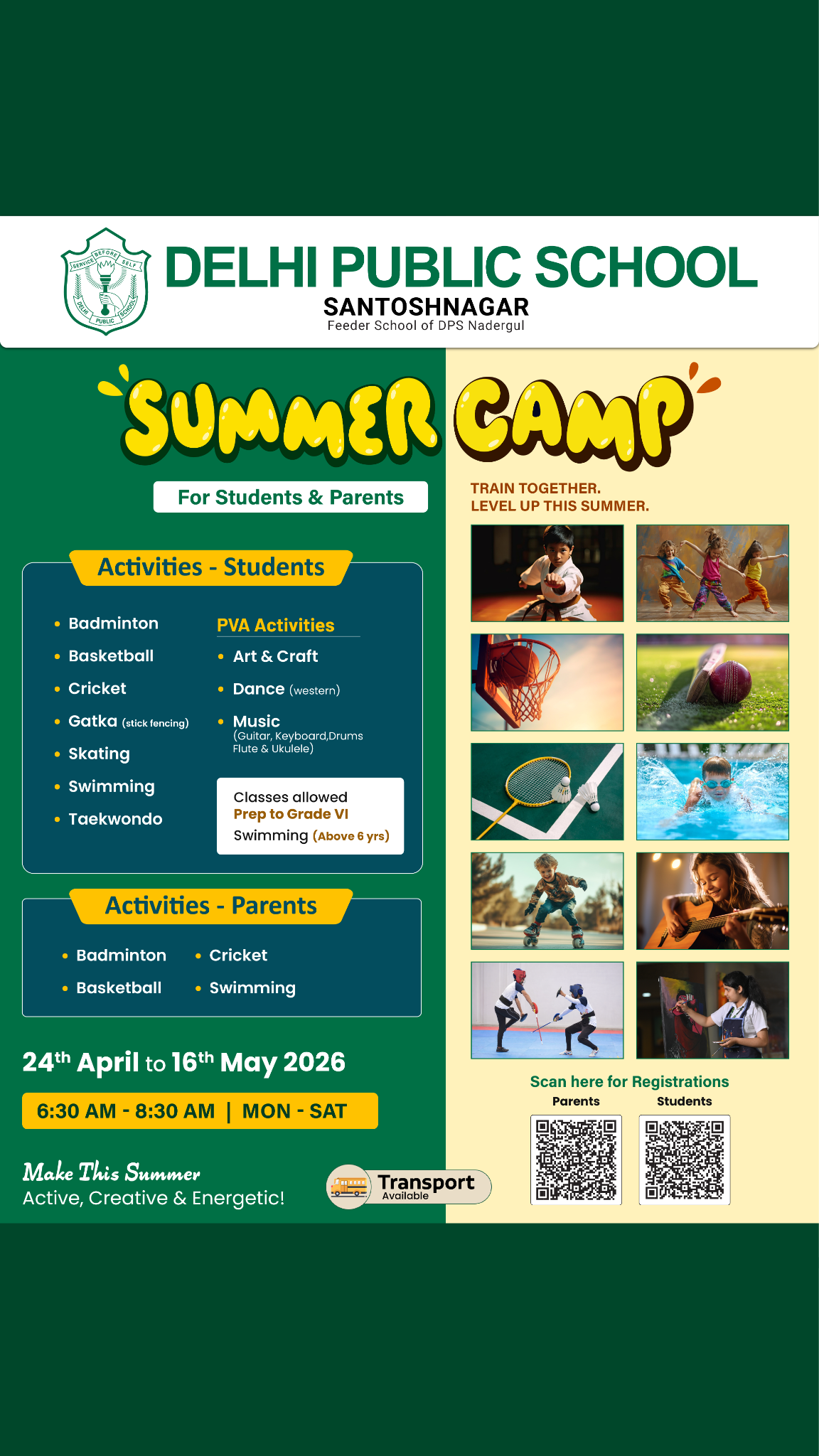 DPS Santoshnagar Facebook ad from Apr 8, 2026