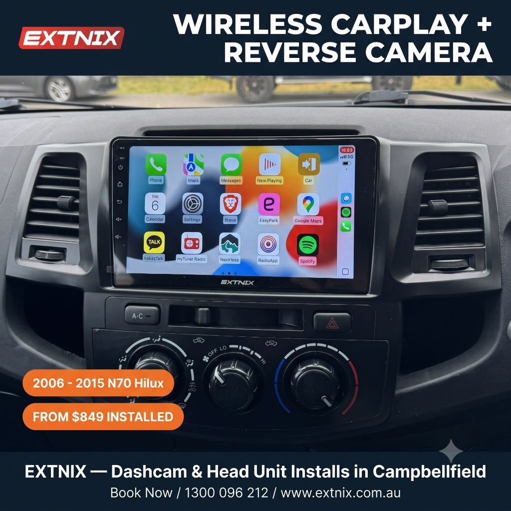 Extnix Facebook ad: Wireless CarPlay, Android Auto & Dash Cam Installs…