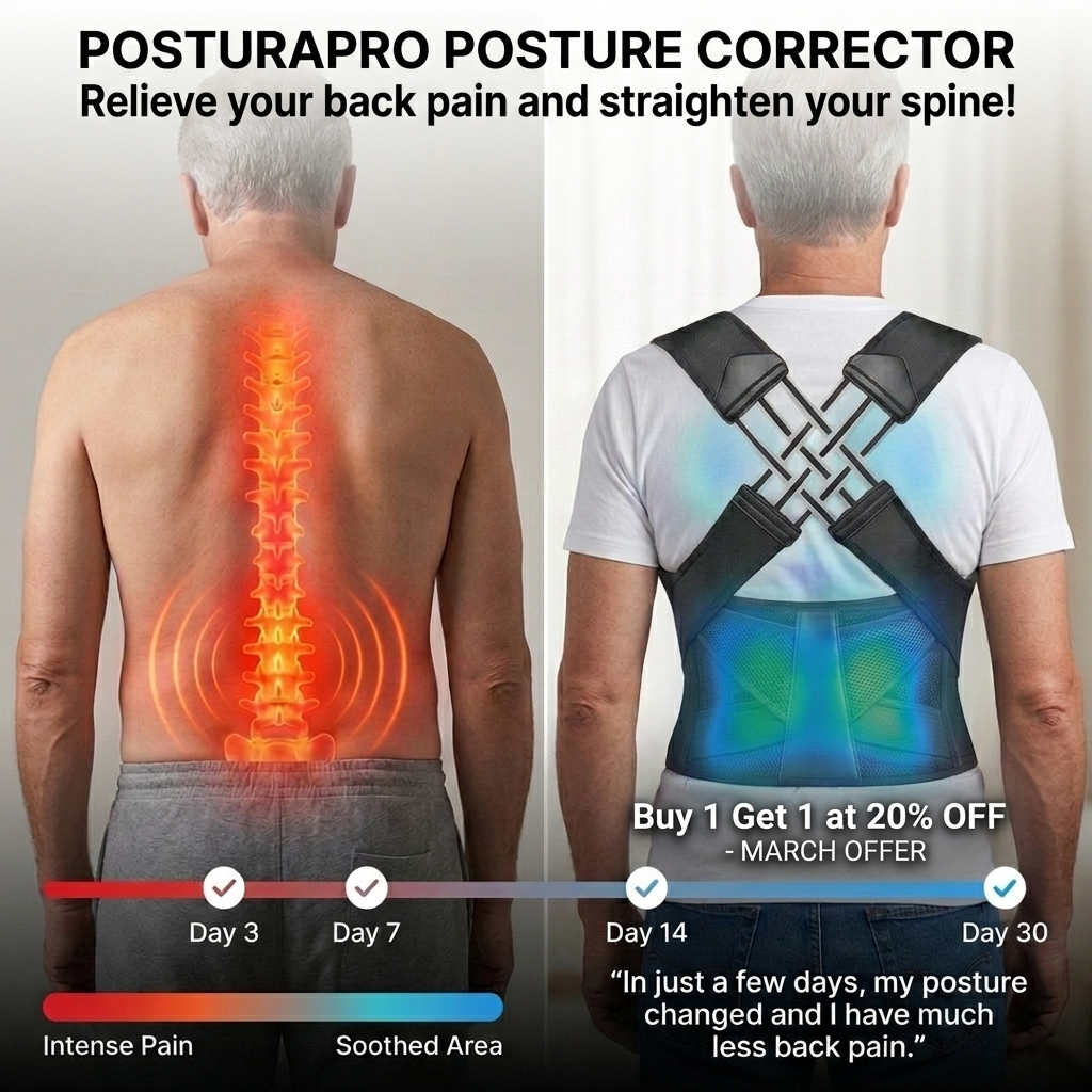 Shopicove Facebook ad: PosturaPro - THE ORIGINAL BACK HERO