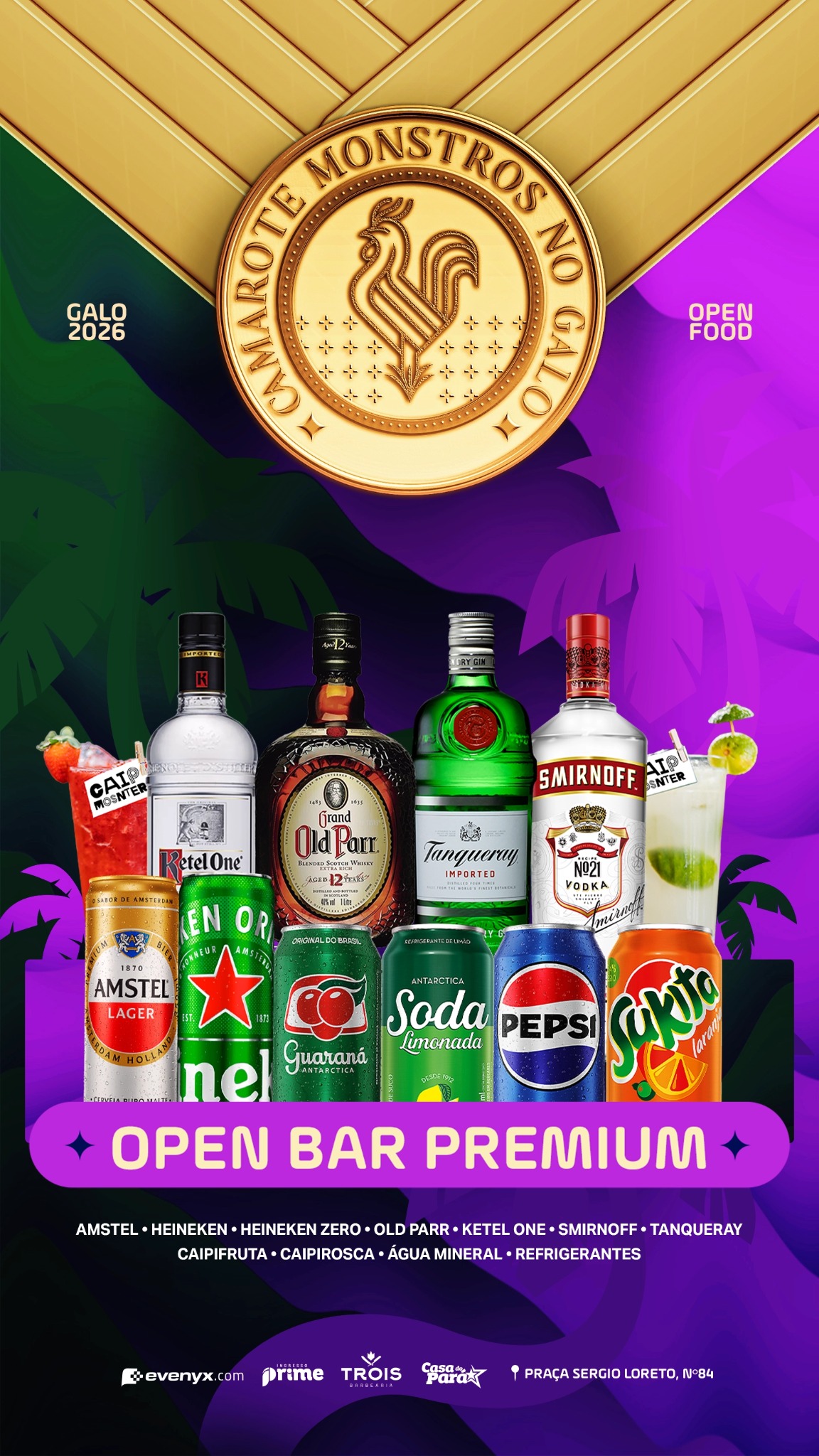 Monstros no galo Facebook ad: Isso não é um open bar é uma…
