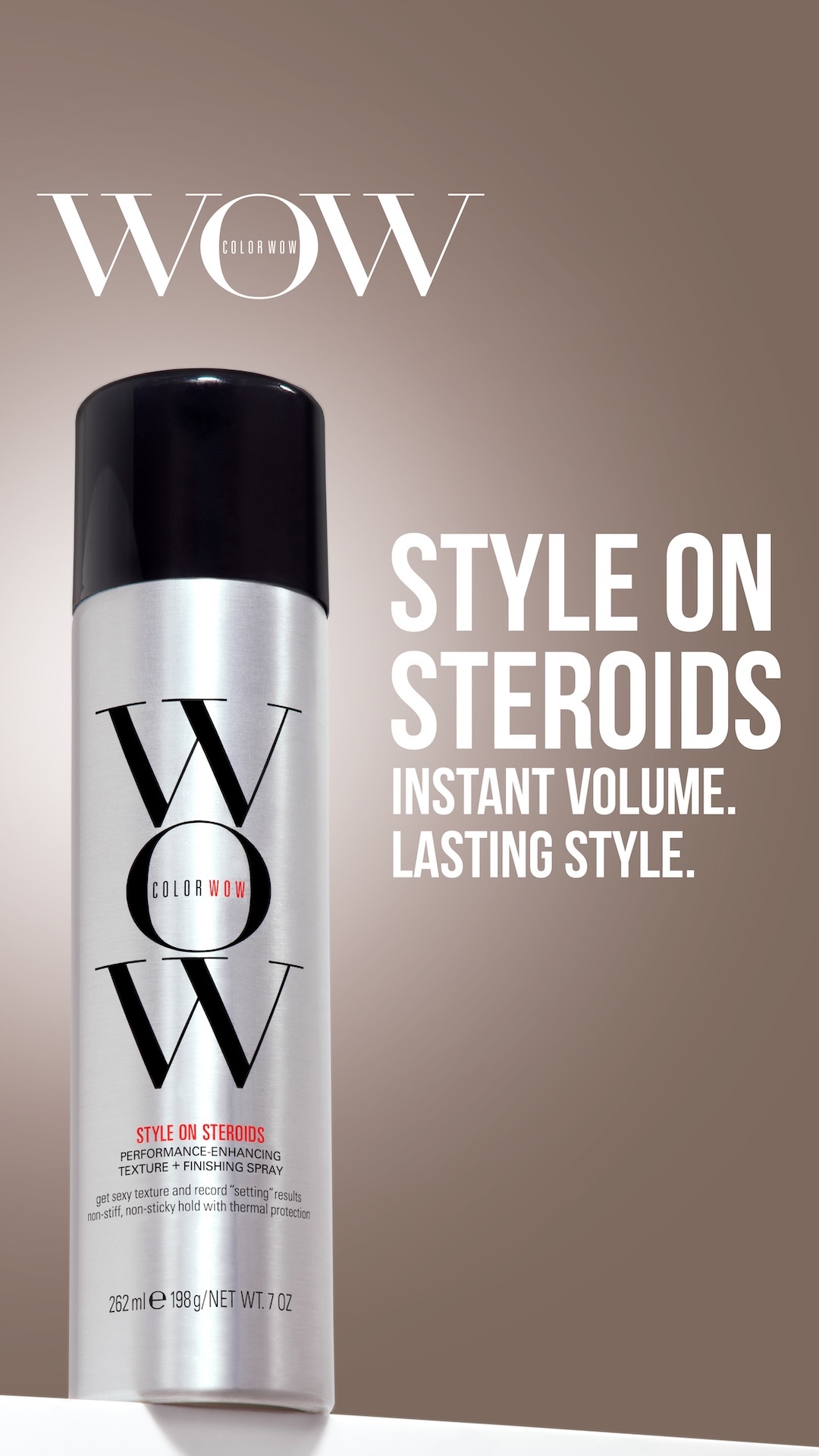 Color Wow Facebook ad: Instant Texture & Volume