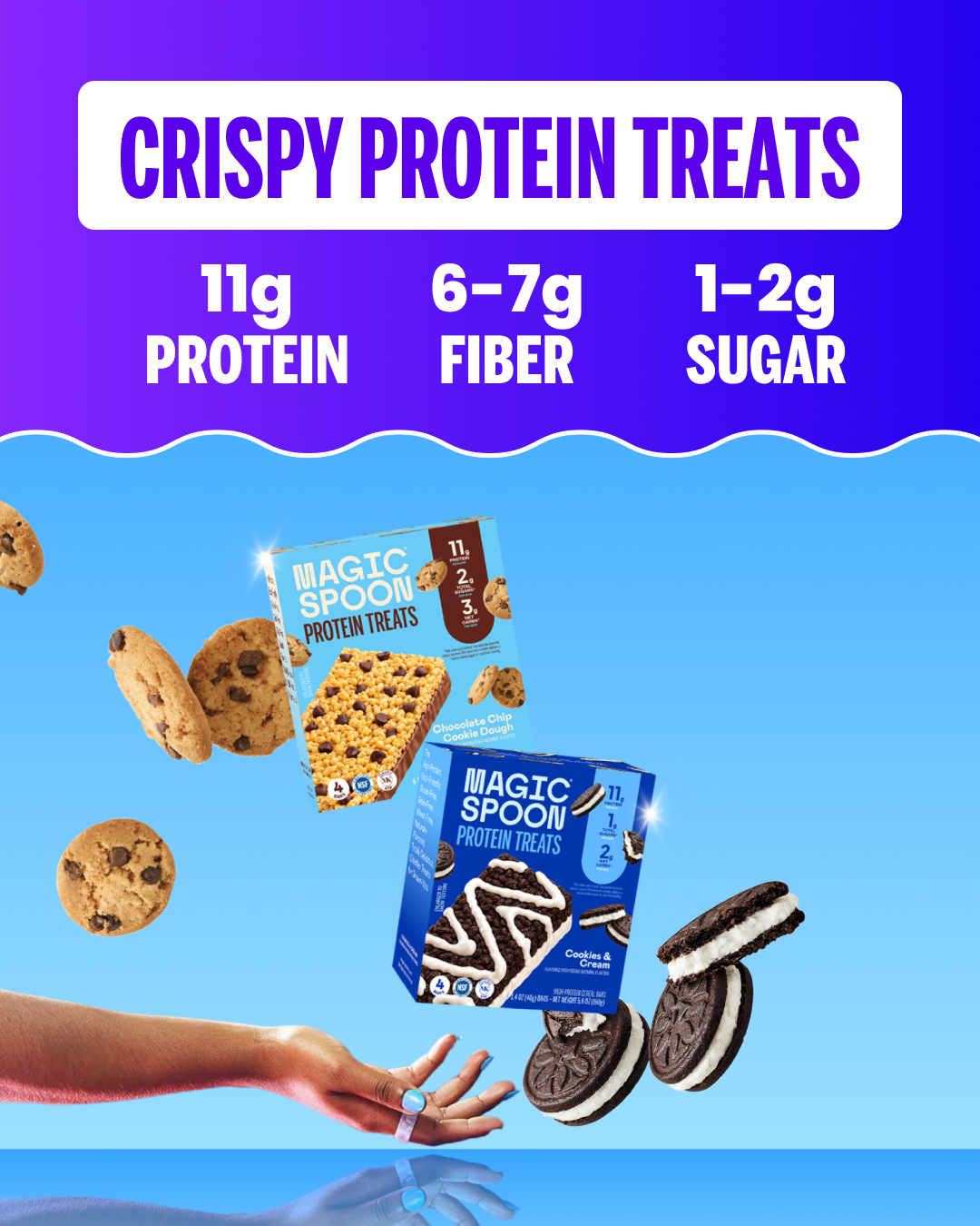 Magic Spoon Cereal Facebook ad: Limited Edition: Cookies & Cream + Cookie Dough