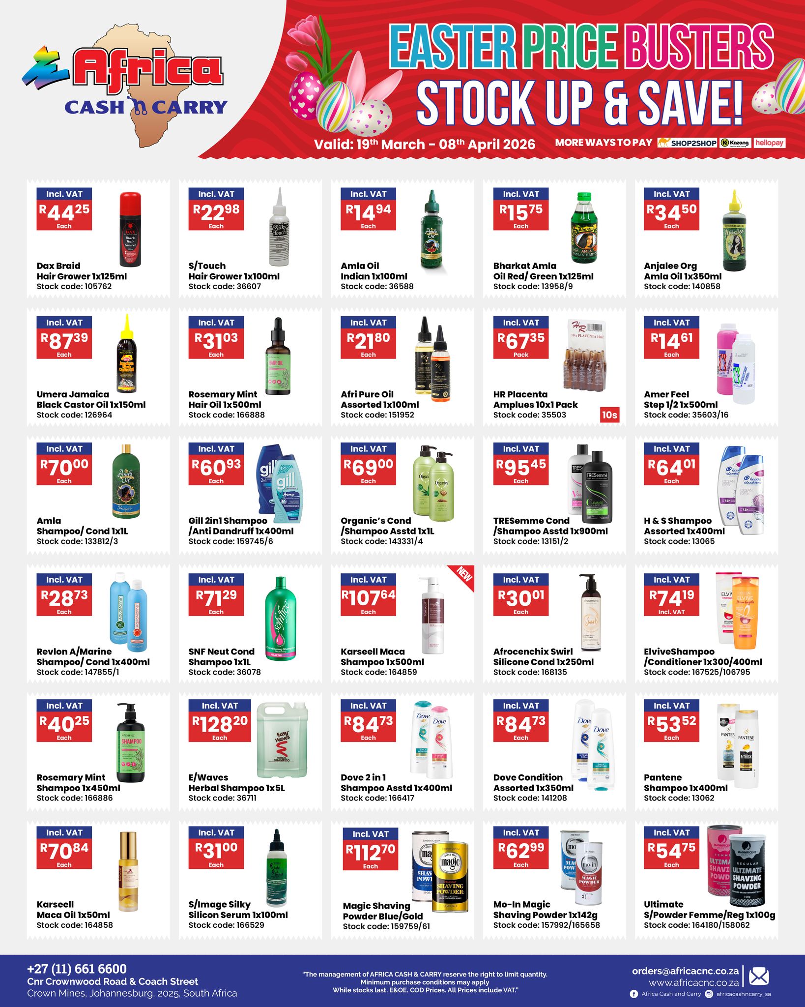 Africa Cash and Carry Facebook ad: The Blockbuster Easter Savings Promo Is Now Live!