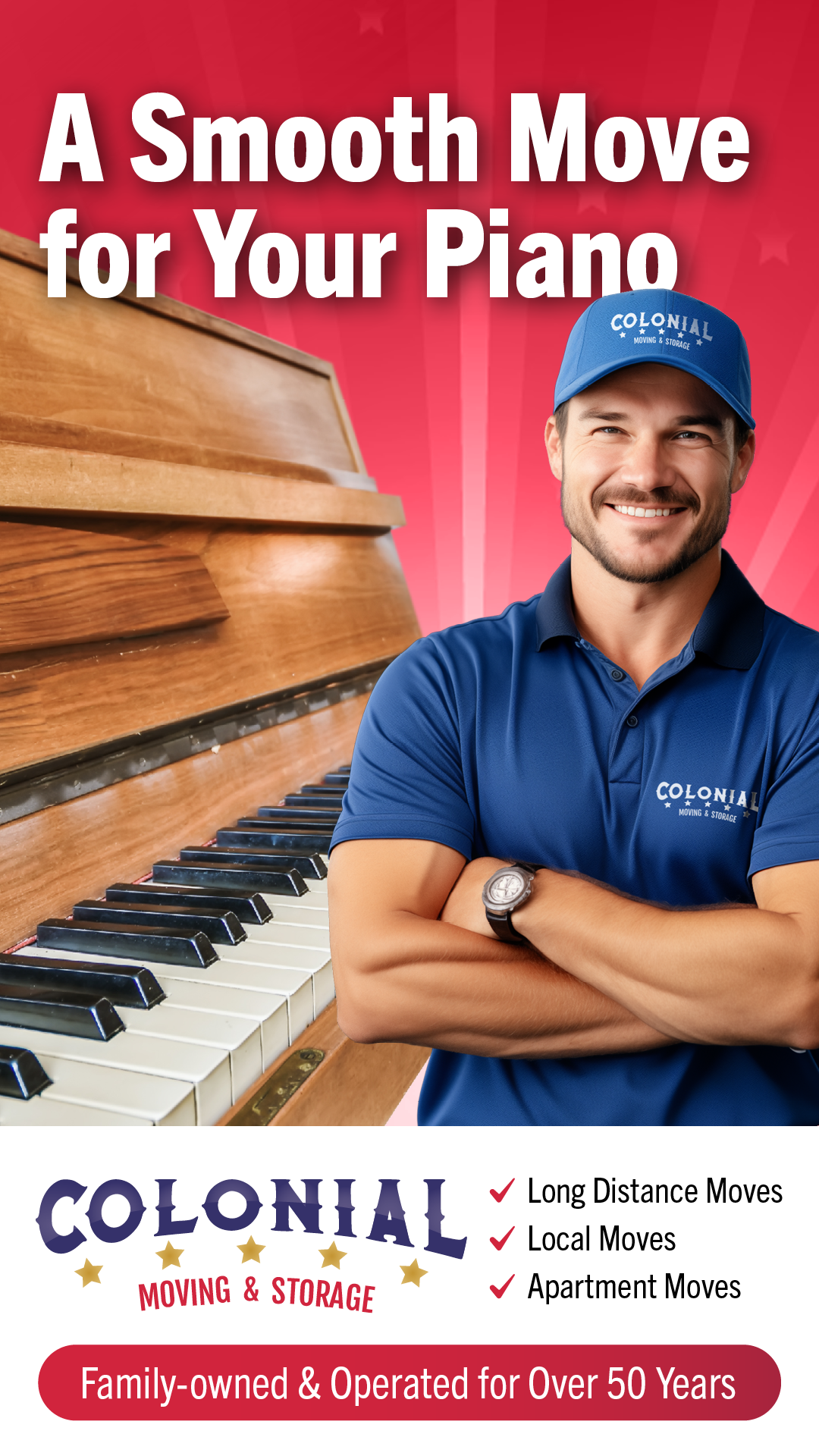 Colonial Moving and Storage Facebook ad