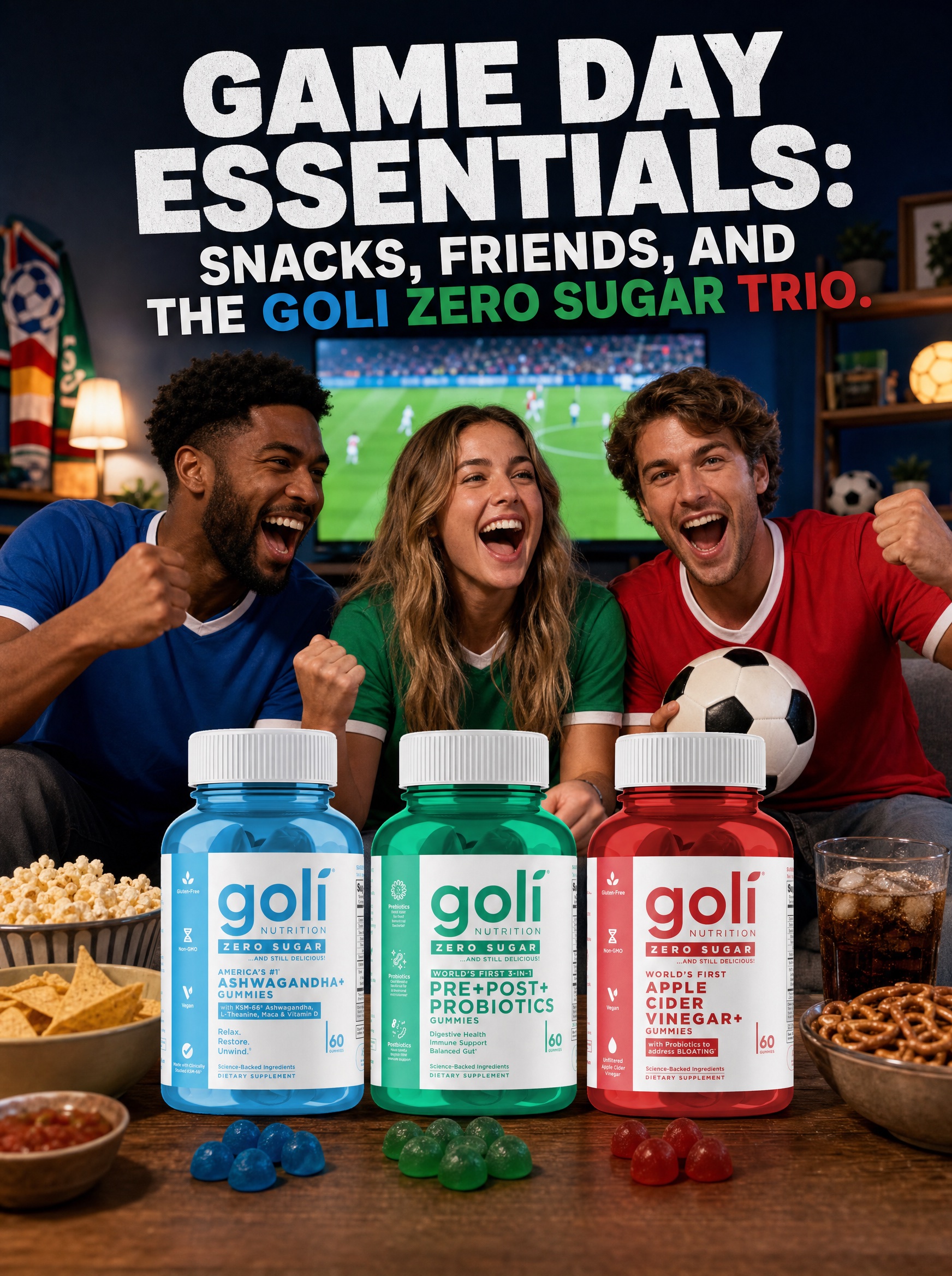 Goli Facebook ad: OVER 60% OFF + 100% FREE Shipping