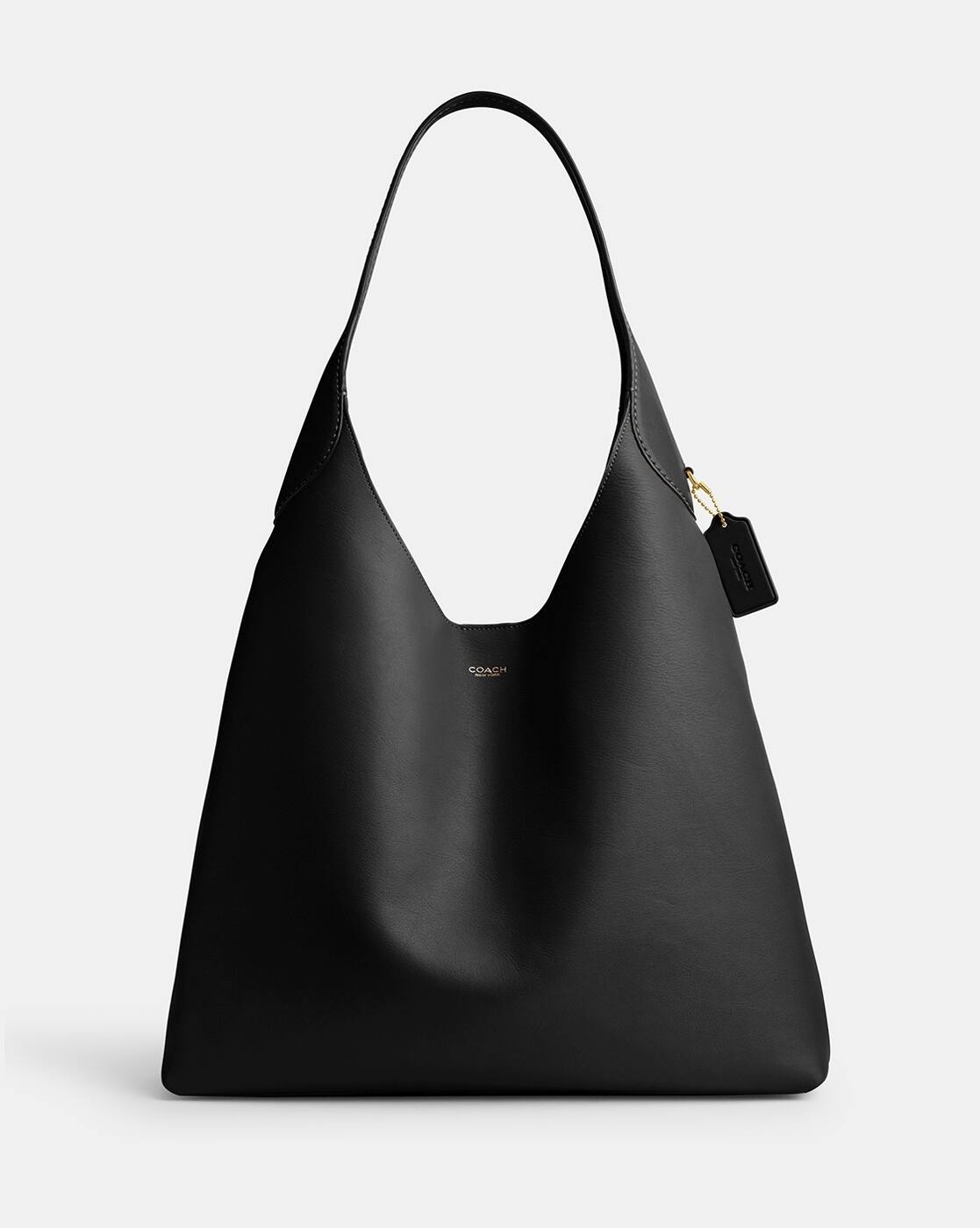 AjioLuxe Facebook ad: Coach Brooklyn 39 Leather Large Shoulder Bag (Black)