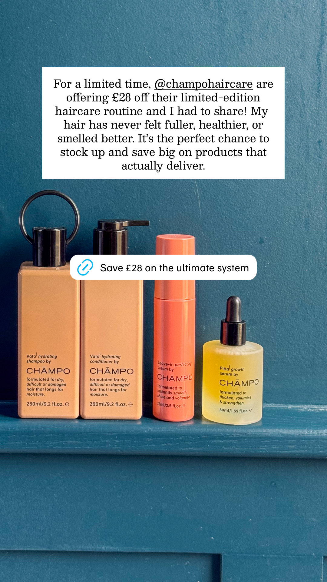 Chāmpo Haircare Facebook ad
