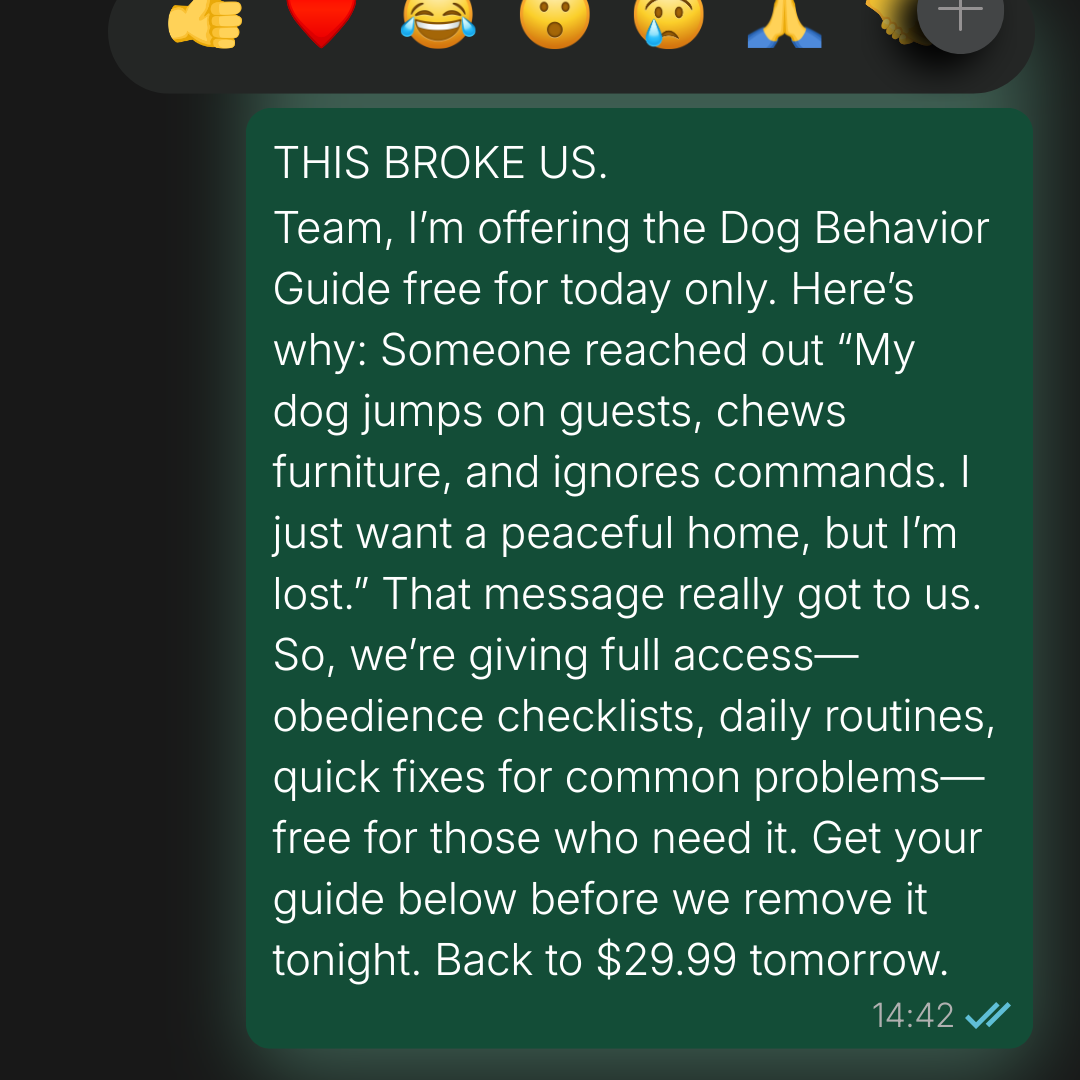 Preety Paws Facebook ad: Free Today!