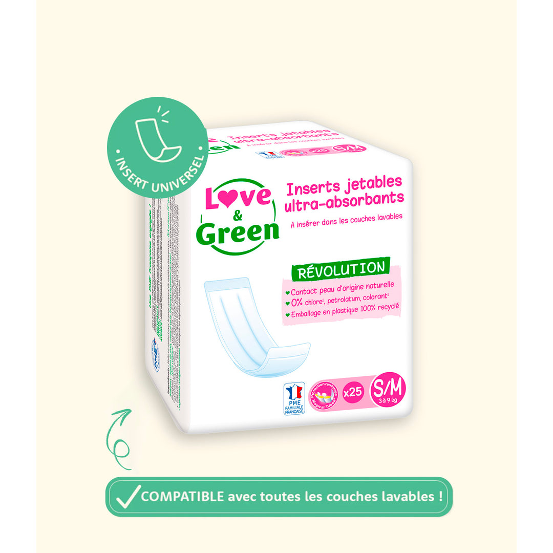 Love & Green Facebook ad: Avec l'abonnement couches écologiques Love & Green à…