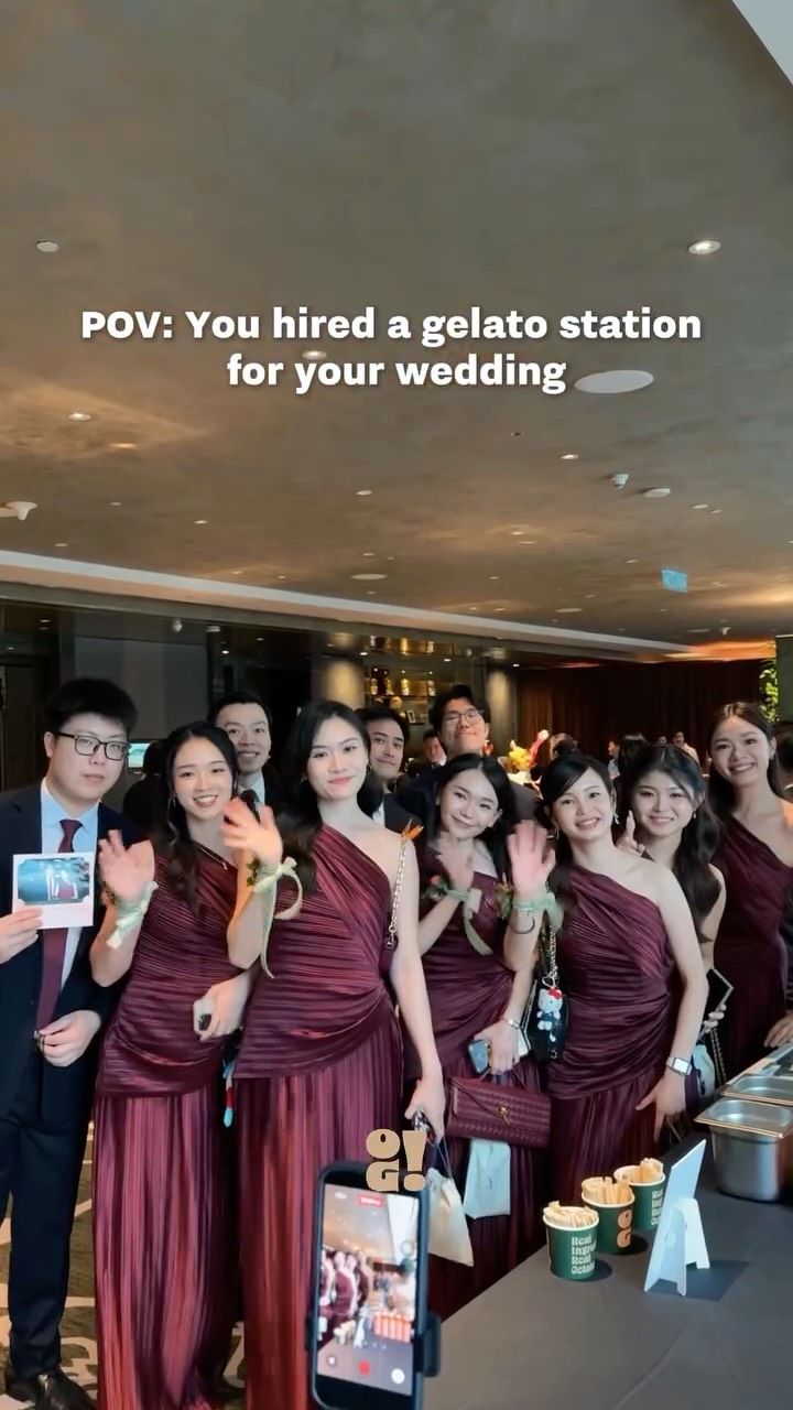 OrGelato Facebook ad: Congratulations to the newly wed couple!