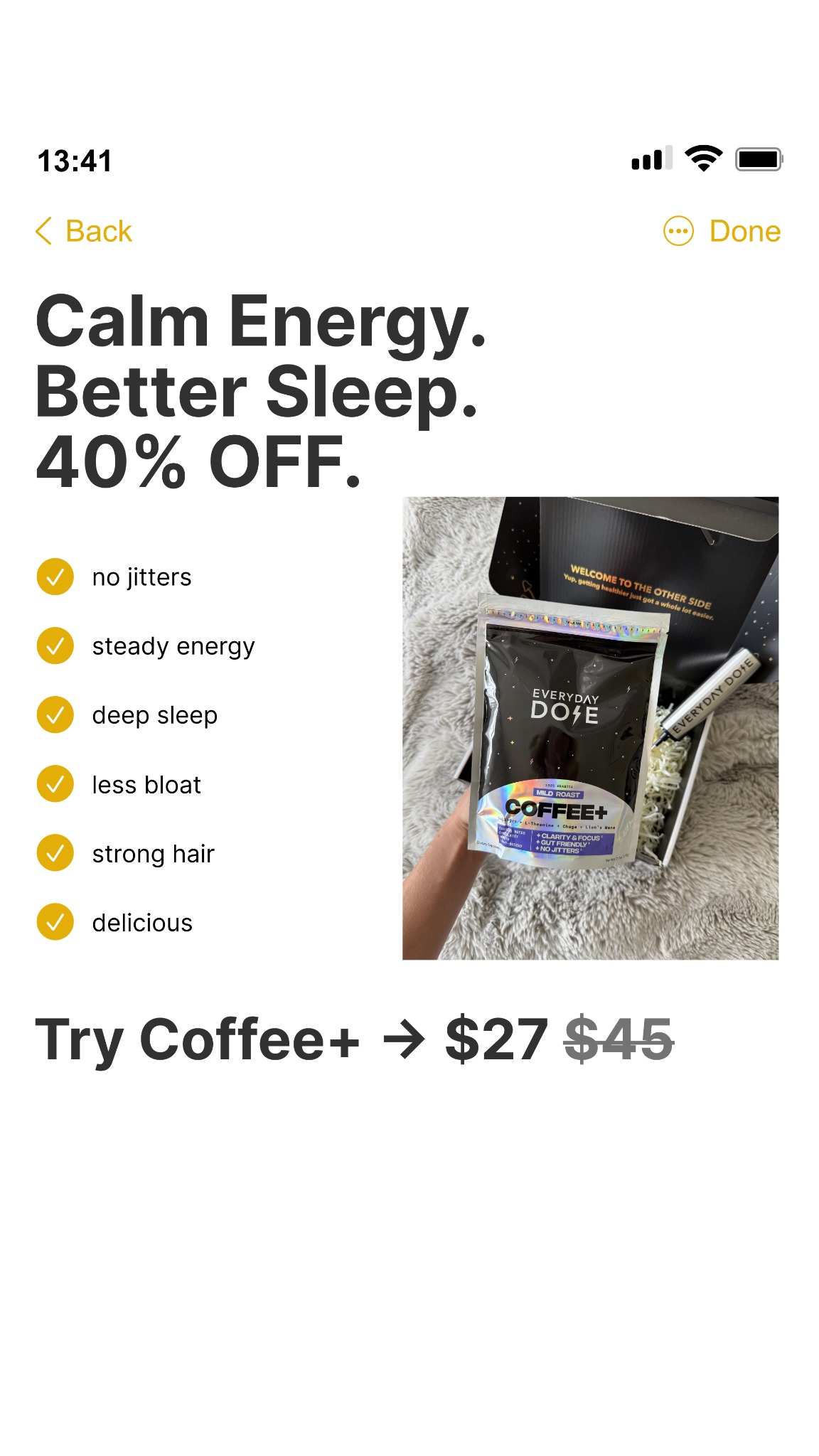 Everyday Dose Facebook ad