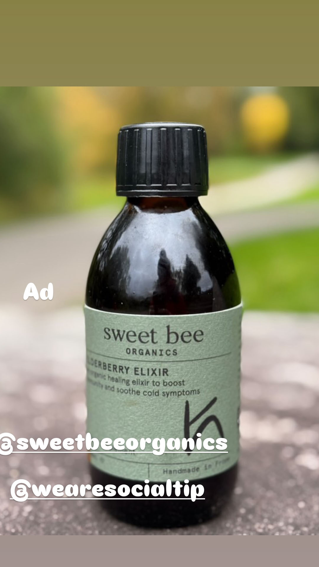 Sweet Bee Organics Facebook ad