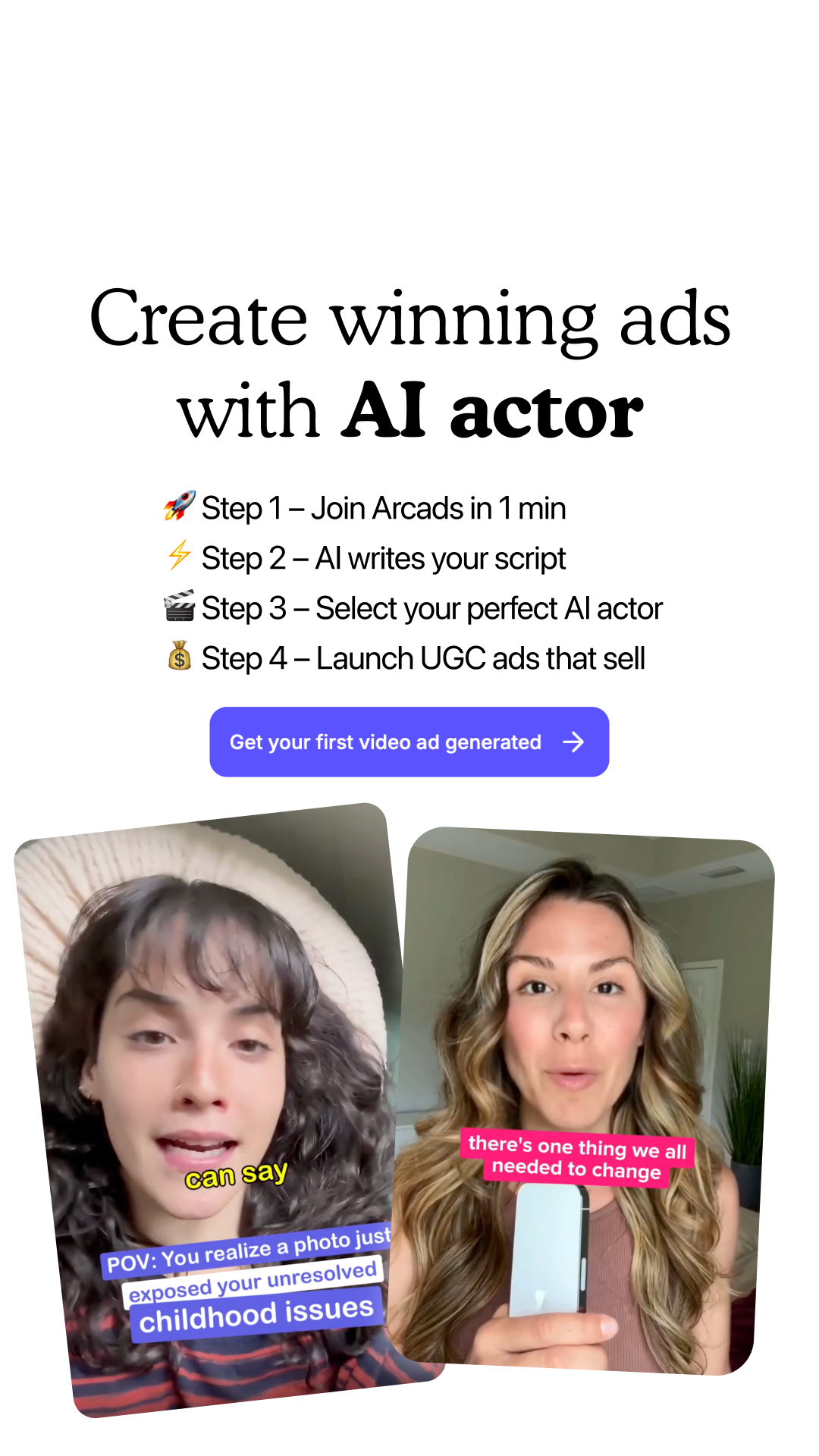 Arcads AI Facebook ad