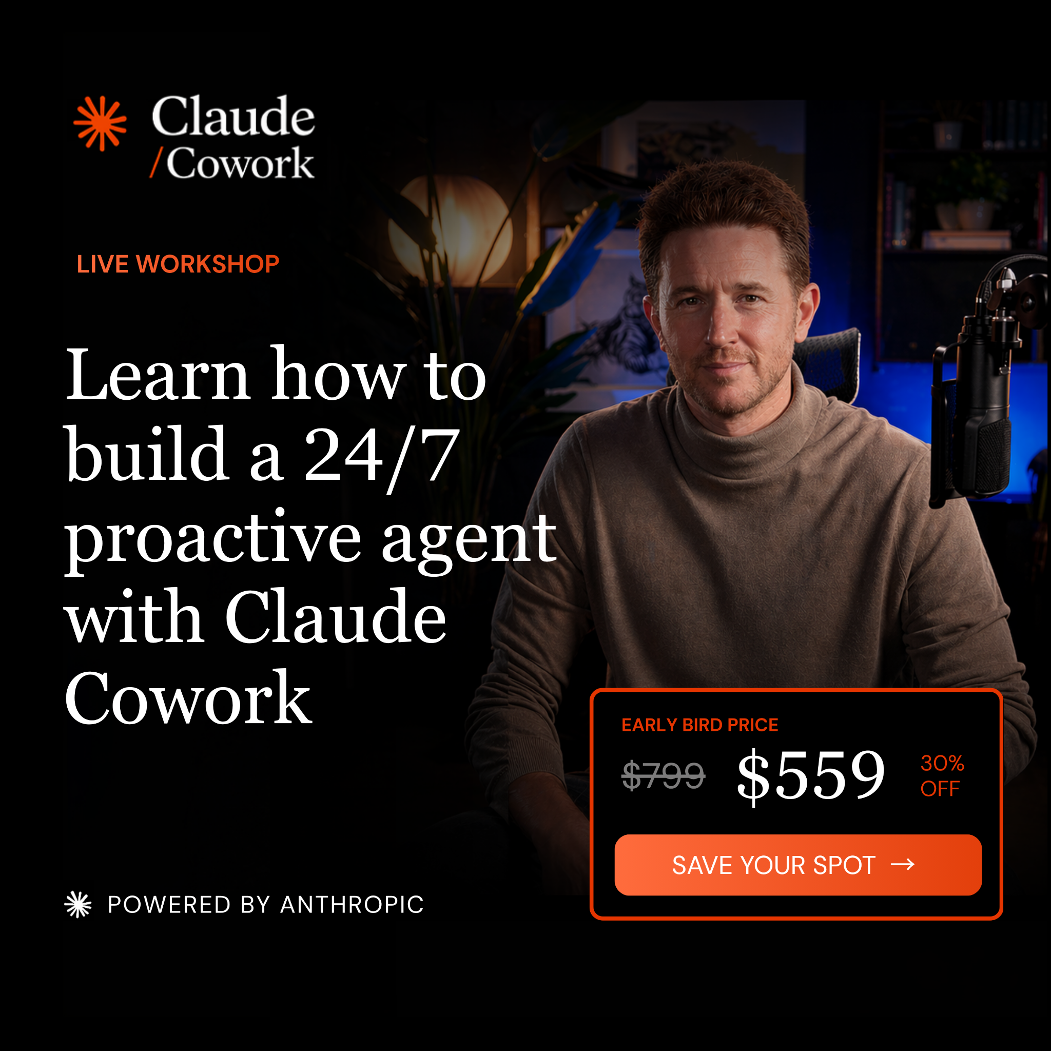 AdVenture Media Facebook ad: LIVE Interactive Workshop