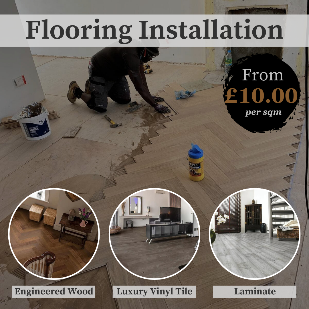 UK Flooring Installation Facebook ad: Affordable Price, Expert Fitting