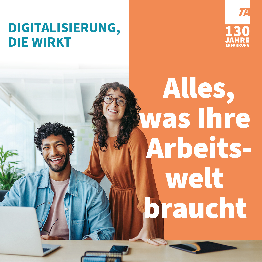 TA Triumph-Adler DACH Facebook ad: Ob Druckprozesse, Dokumentenmanagement oder IT-Betreuung…
