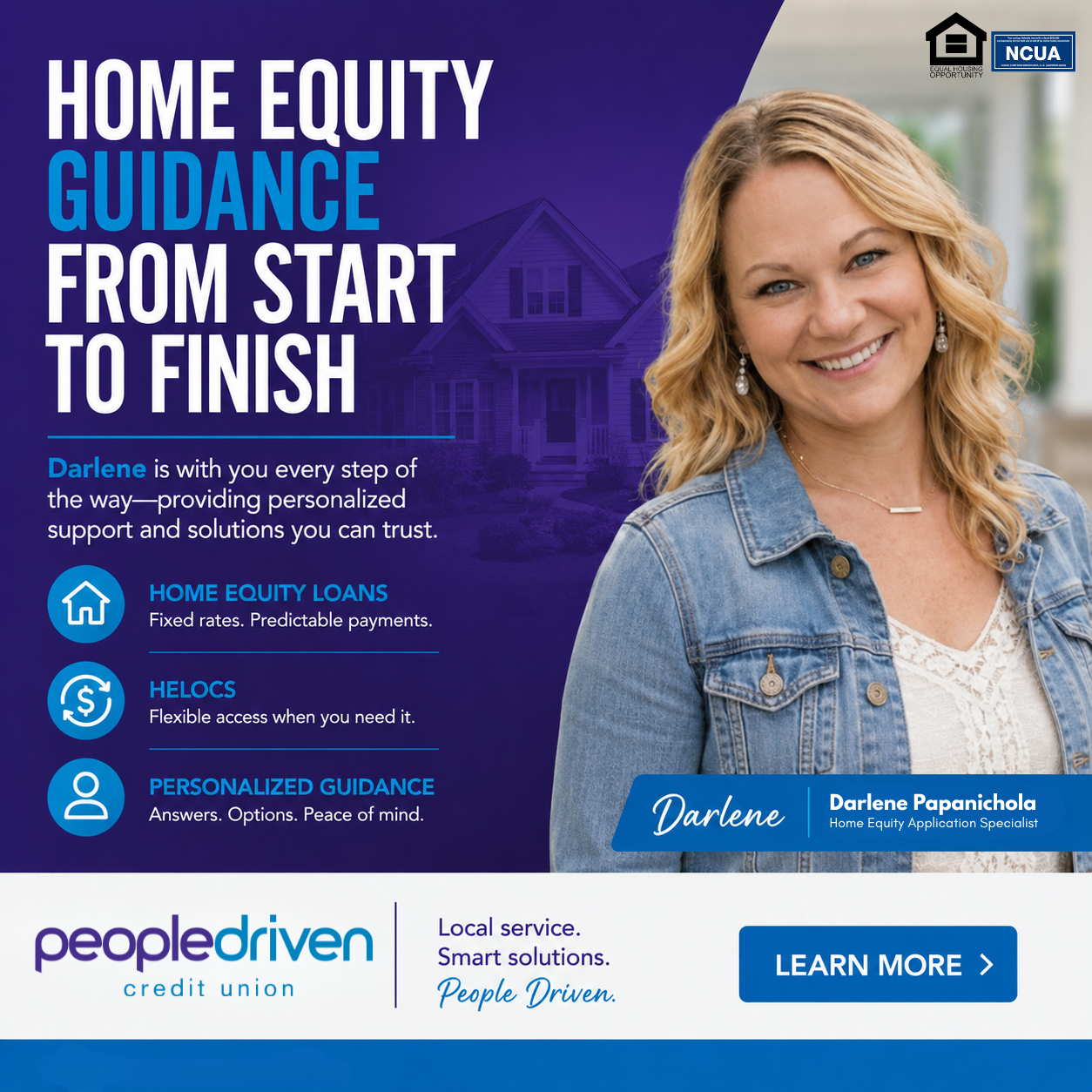 People Driven Credit Union Facebook ad: Your Equity Expert