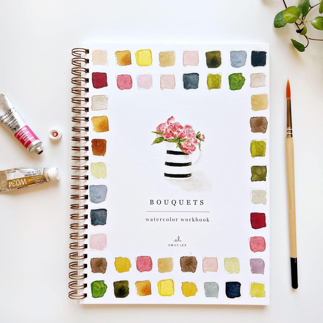 Emily Lex Studio Facebook ad: The idea for the watercolor workbooks started with…