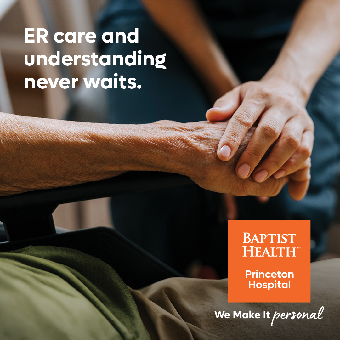 Baptist Health Facebook ad: ER Care and understanding never waits.