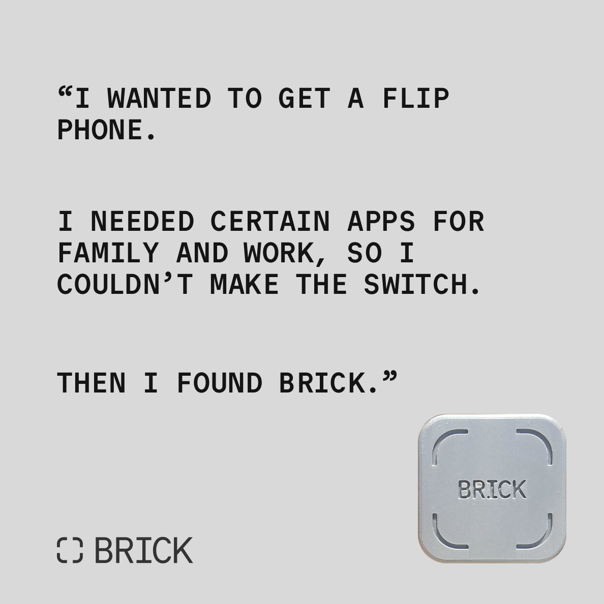 Brick - Take Back Your Time Facebook ad