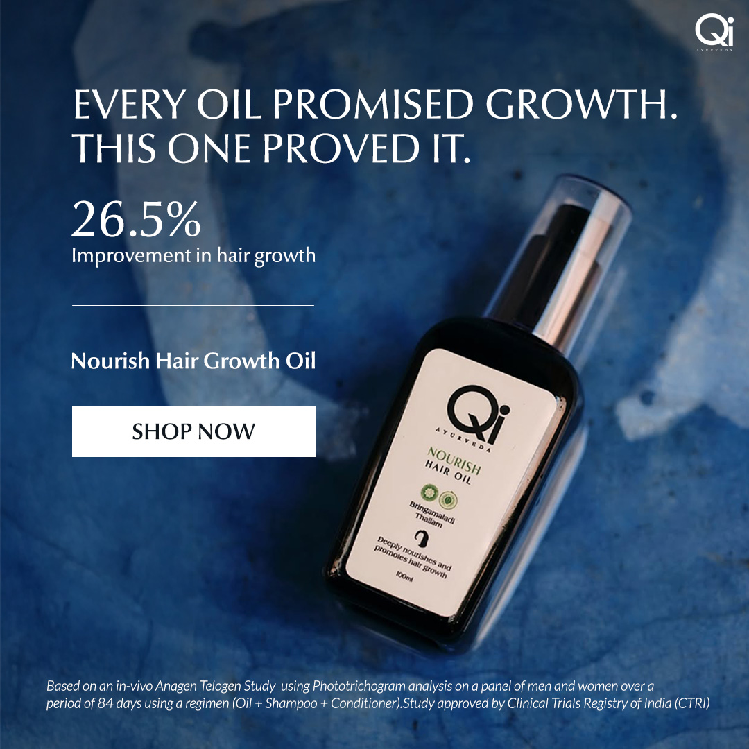 Qi Ayurveda Facebook ad from May 7, 2026