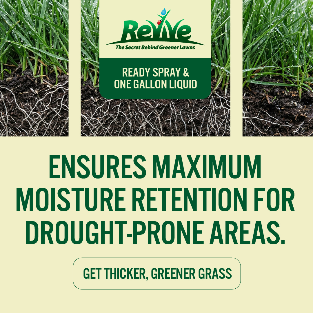Revive Lawn Care Products Facebook ad: Organic Lawn Fertilizer | Water-Saving, Pet-Safe Soil…