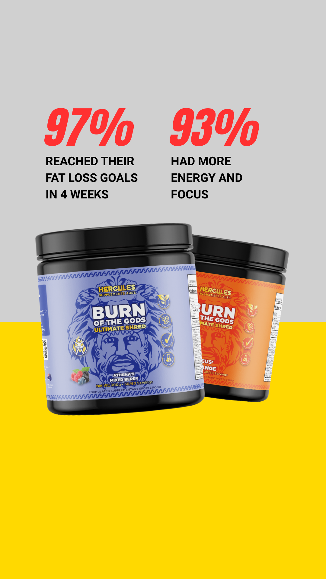 Hercules Supplements Aust Facebook ad