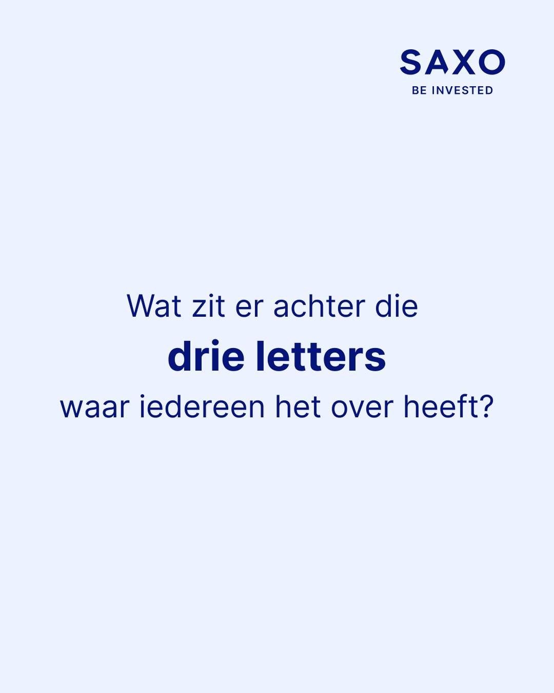 Saxo Bank Belgium Facebook ad