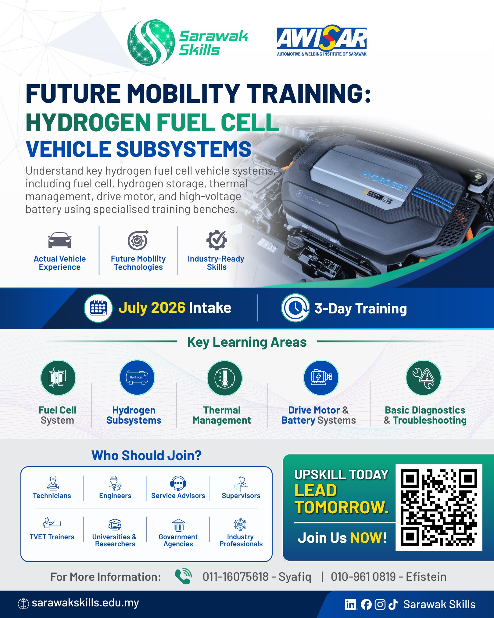 Sarawak Skills Facebook ad: Future Mobility & Hydrogen Vehicle Training 2026
