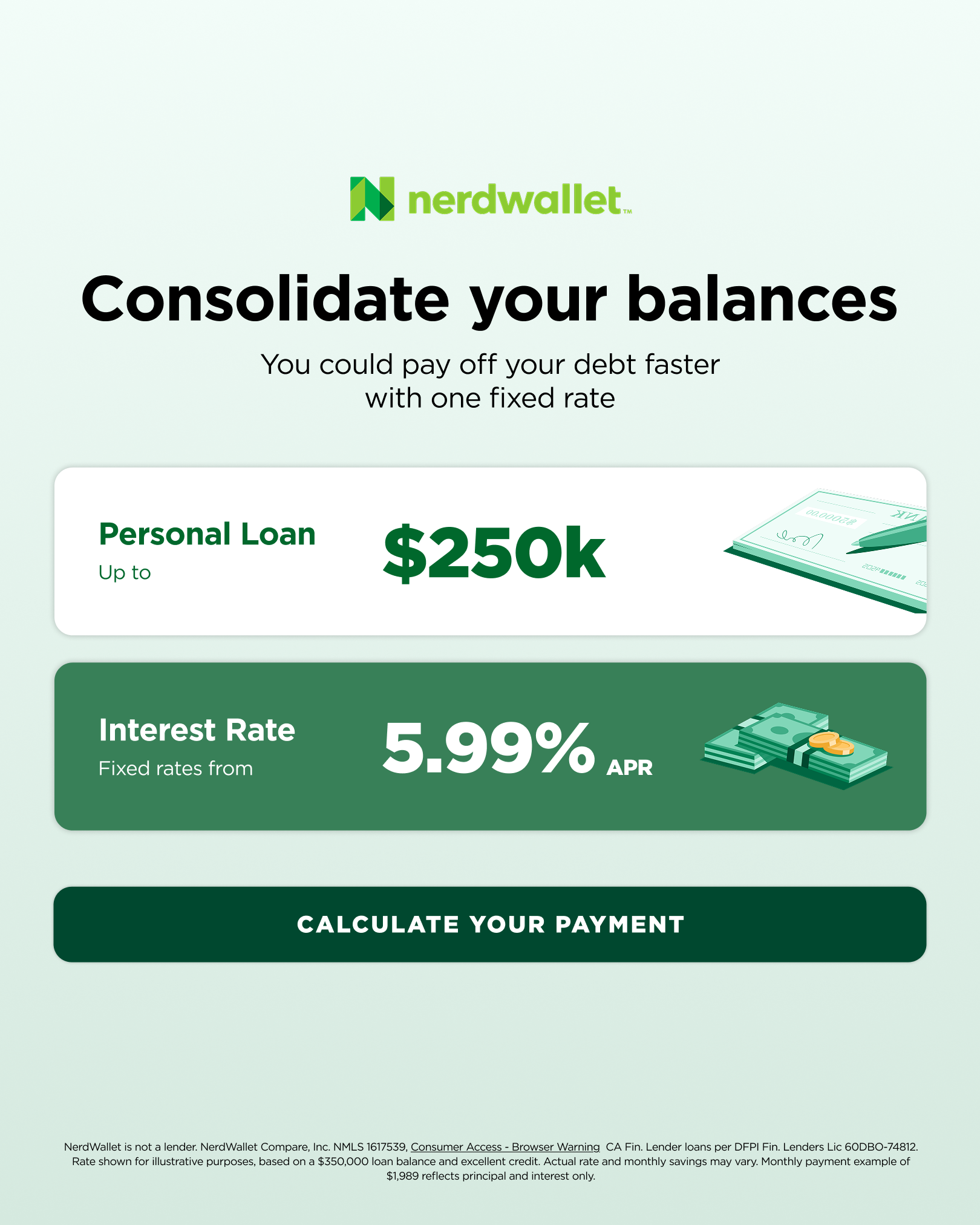 NerdWallet Facebook ad
