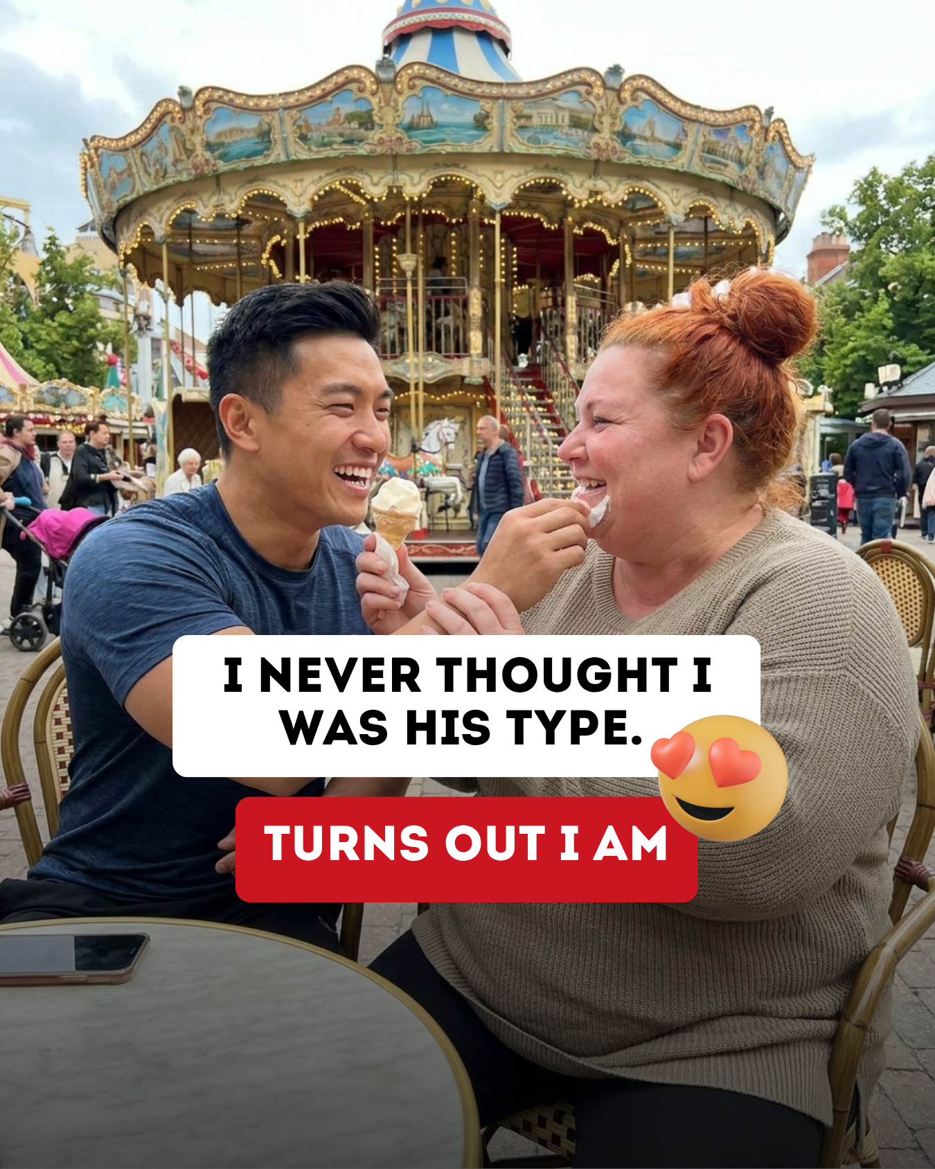 Lovingmatch Facebook ad: Real Asian Men Don't Just Want Thin, They Want YOU