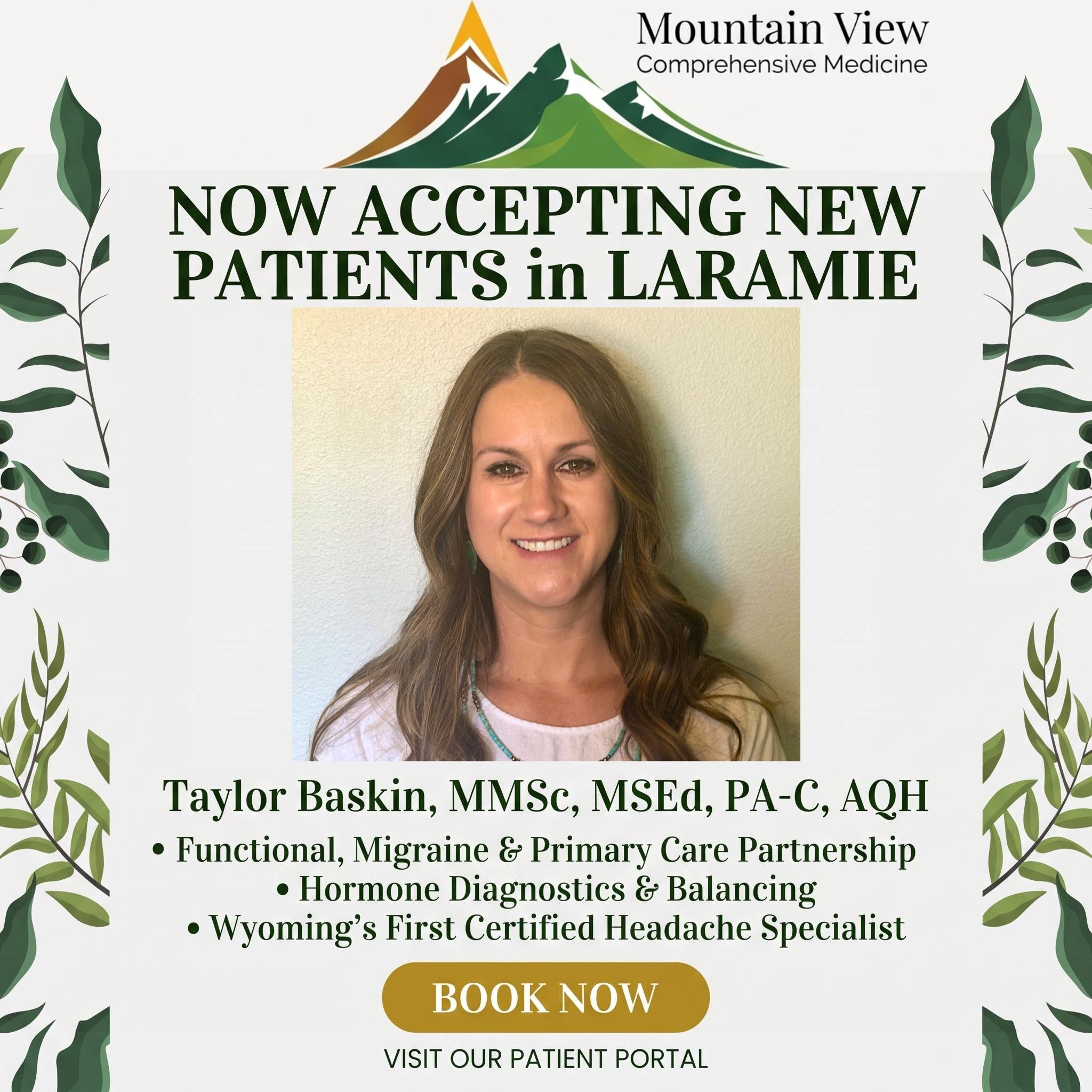 Mountain View Comprehensive Medicine Facebook ad: Accepting New Patients | Taylor Baskin, PA-C