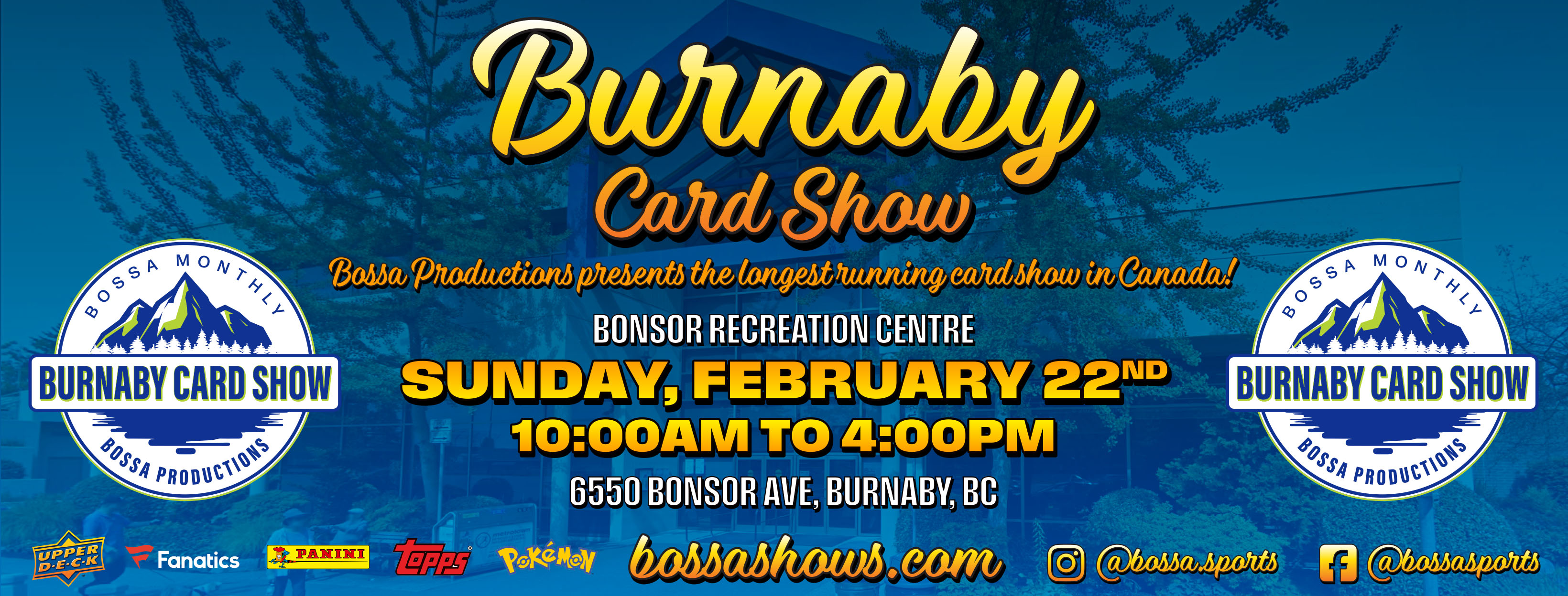 Bossa Productions Sports Collector Shows Facebook ad: Burnaby Card Show