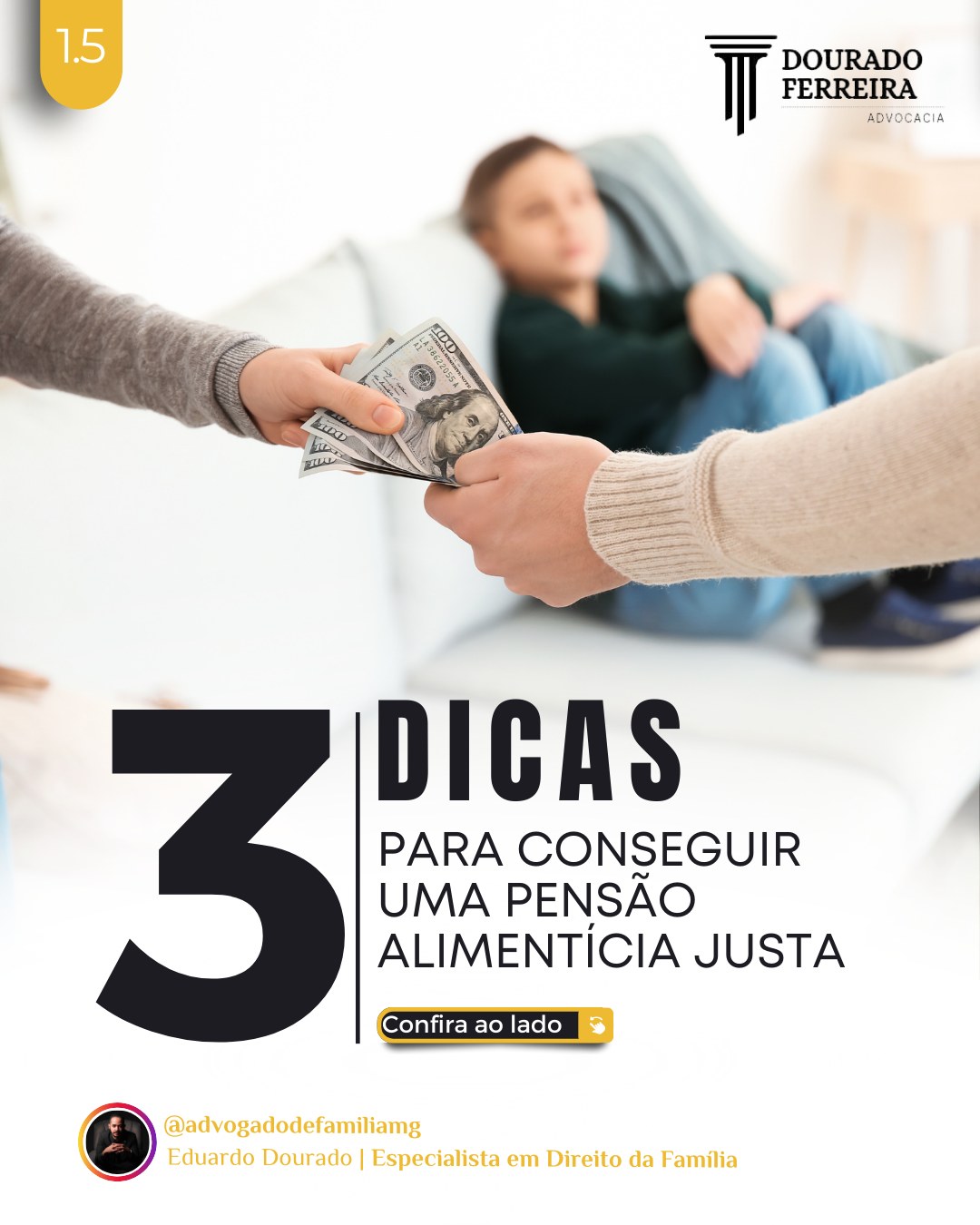 Dourado Ferreira Advocacia & Consultoria Jurídica Facebook ad: Quer uma pensão alimentícia justa para o seu…