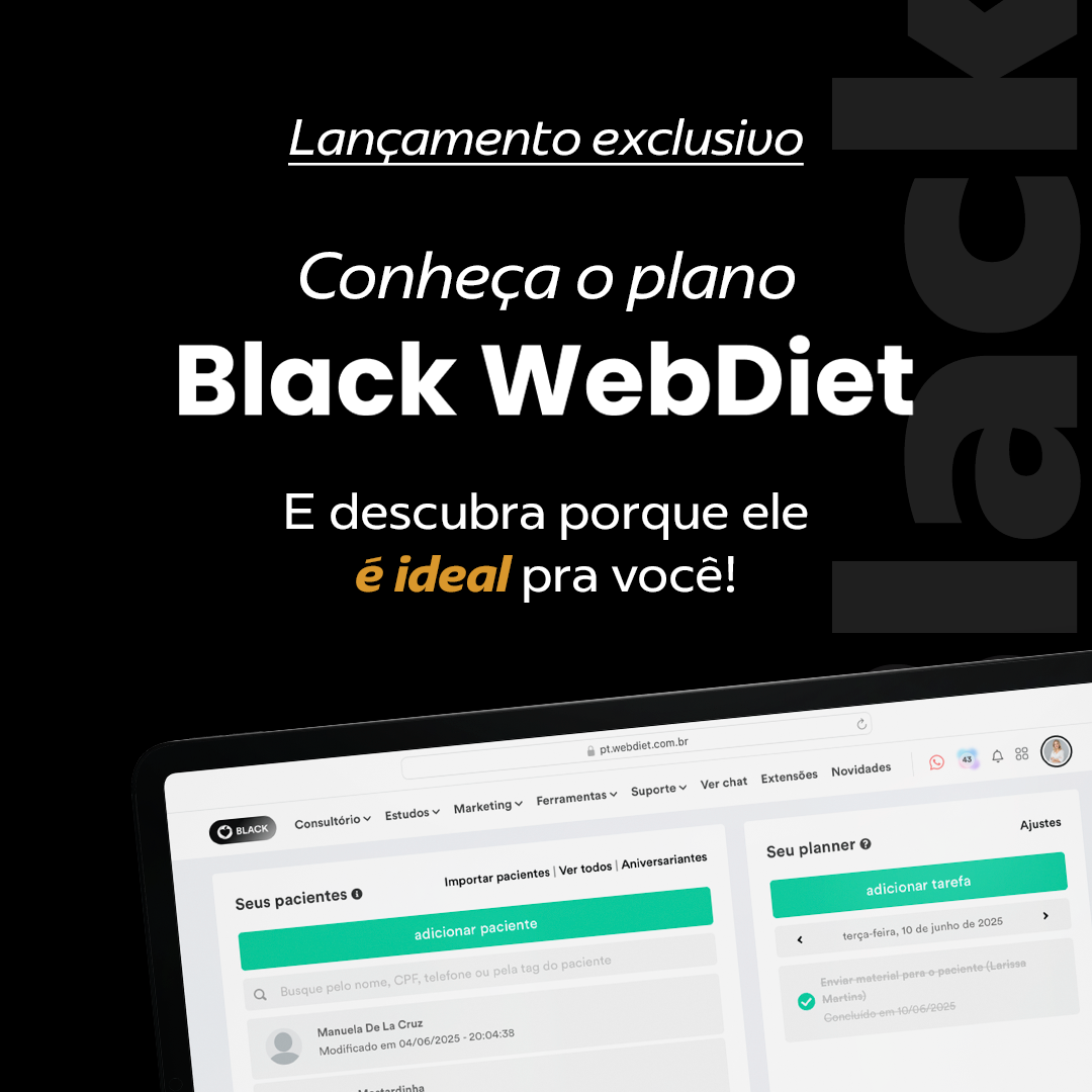 WebDiet l Software de Nutrição Facebook ad: LANÇAMENTO EXCLUSIVO, WebDiet Black chegou!