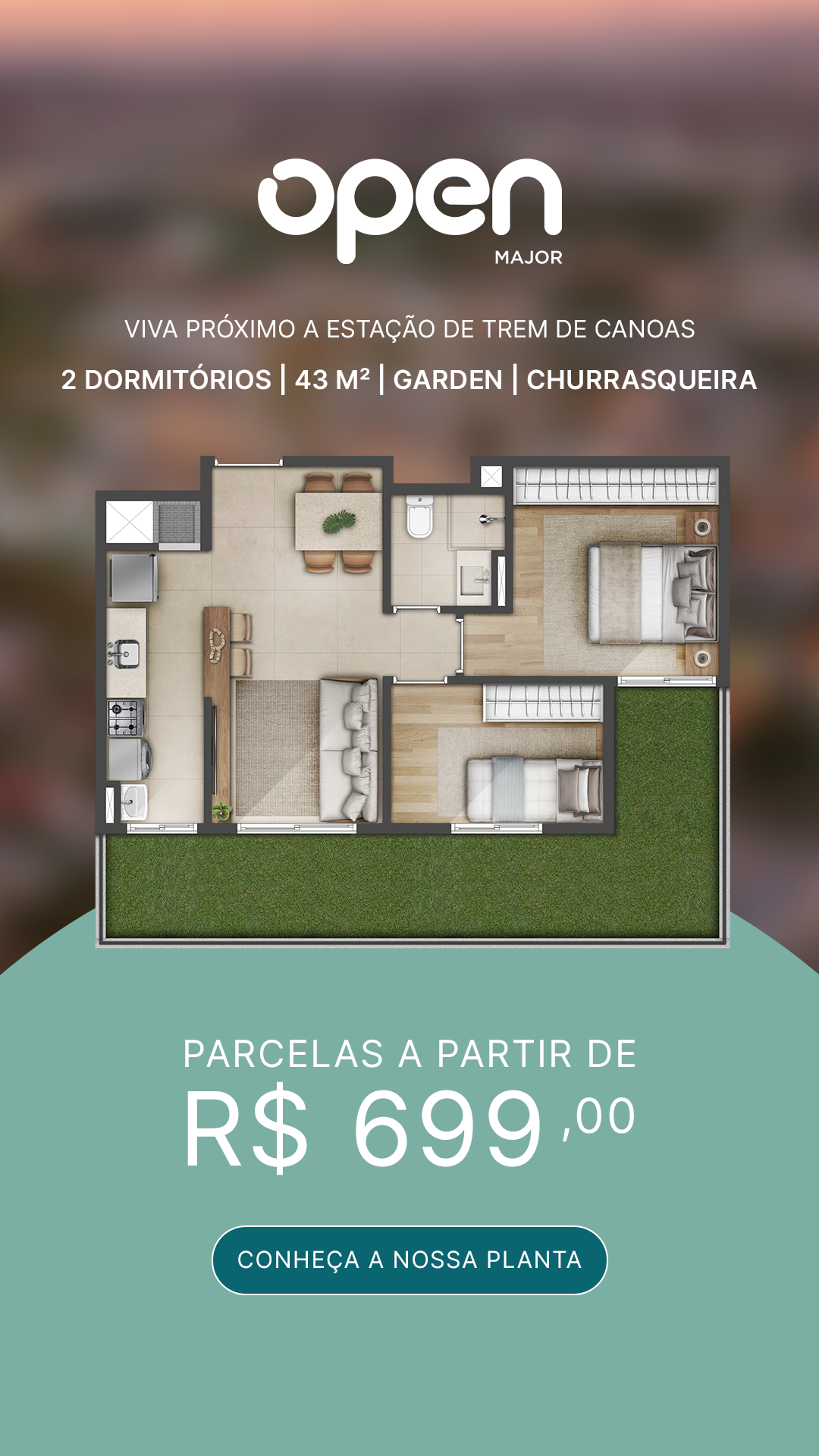 Open Construtora Facebook ad from Jul 14, 2025