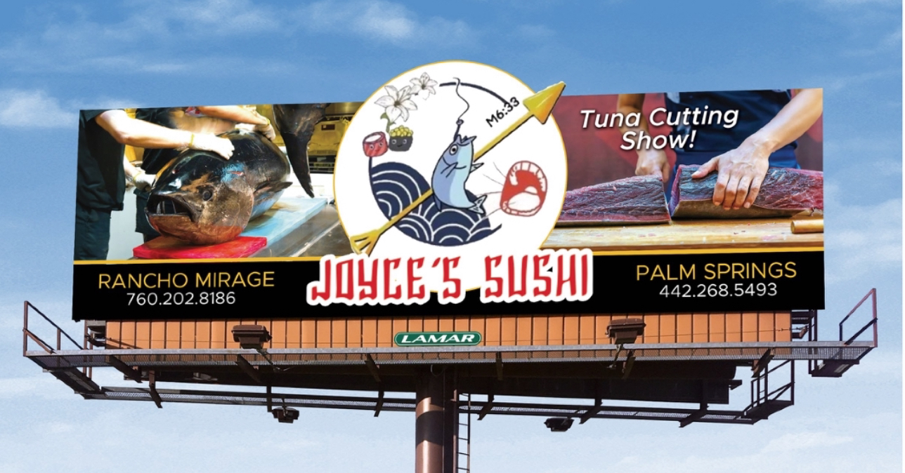 Joyce's sushi Facebook ad: Joyce’s sushi bring everyday fresh fish and produce…