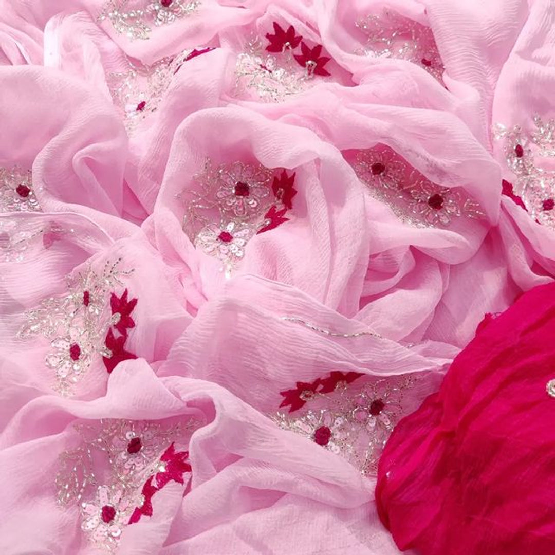 Miraahe Facebook ad: Grace meets comfort with our Pure Chiffon Sarees.
