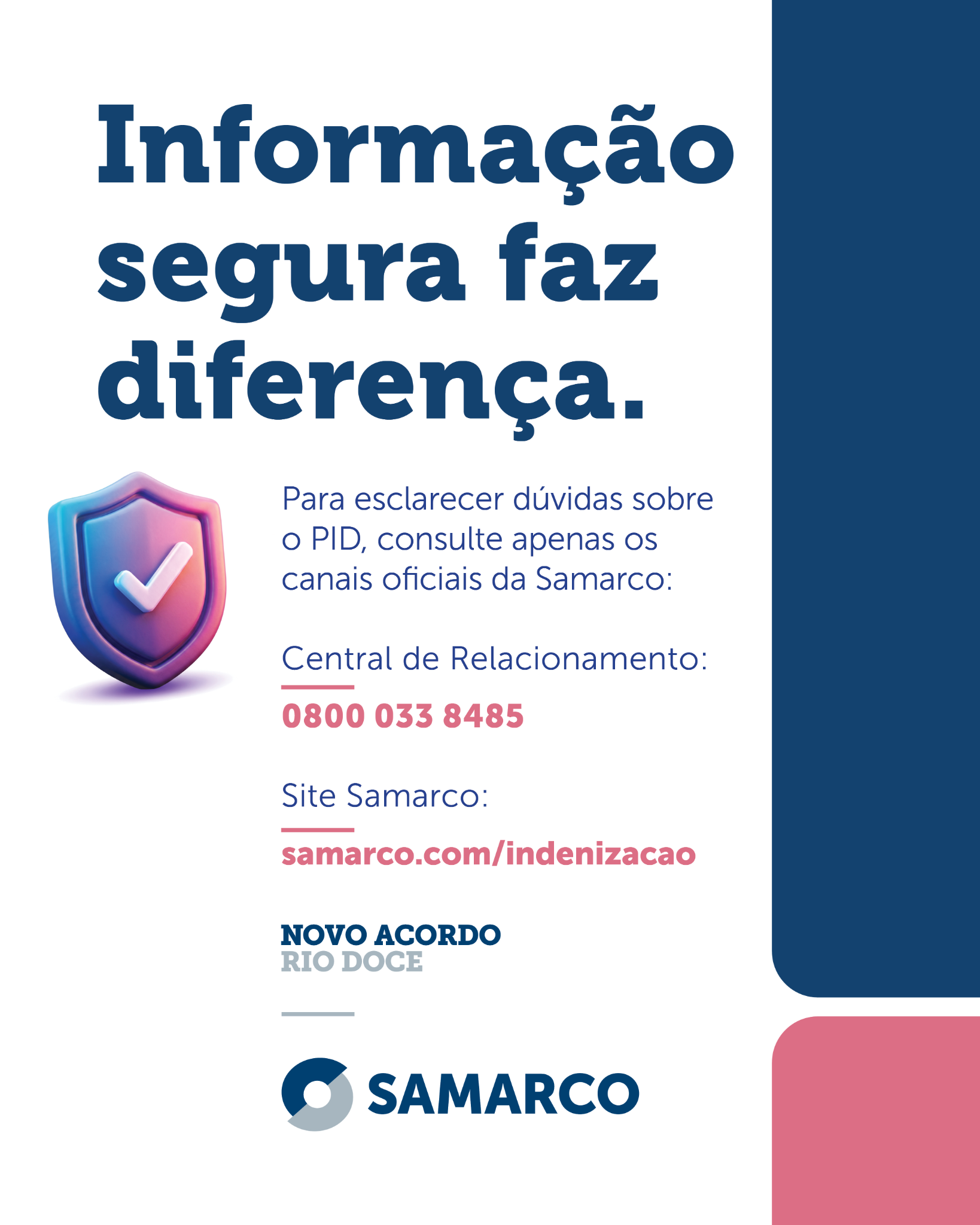 Fundação Renova Facebook ad: Informação segura também faz parte do processo de reparação.