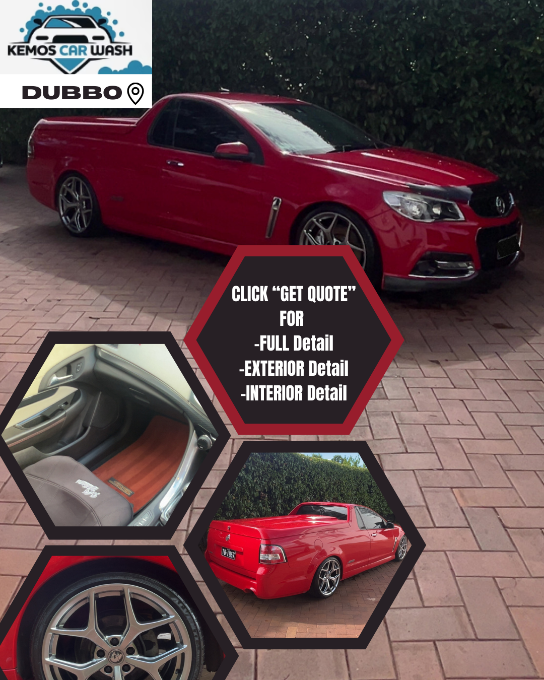 Kemos car detailing Facebook ad: Mobile Car Detailing in Dubbo!