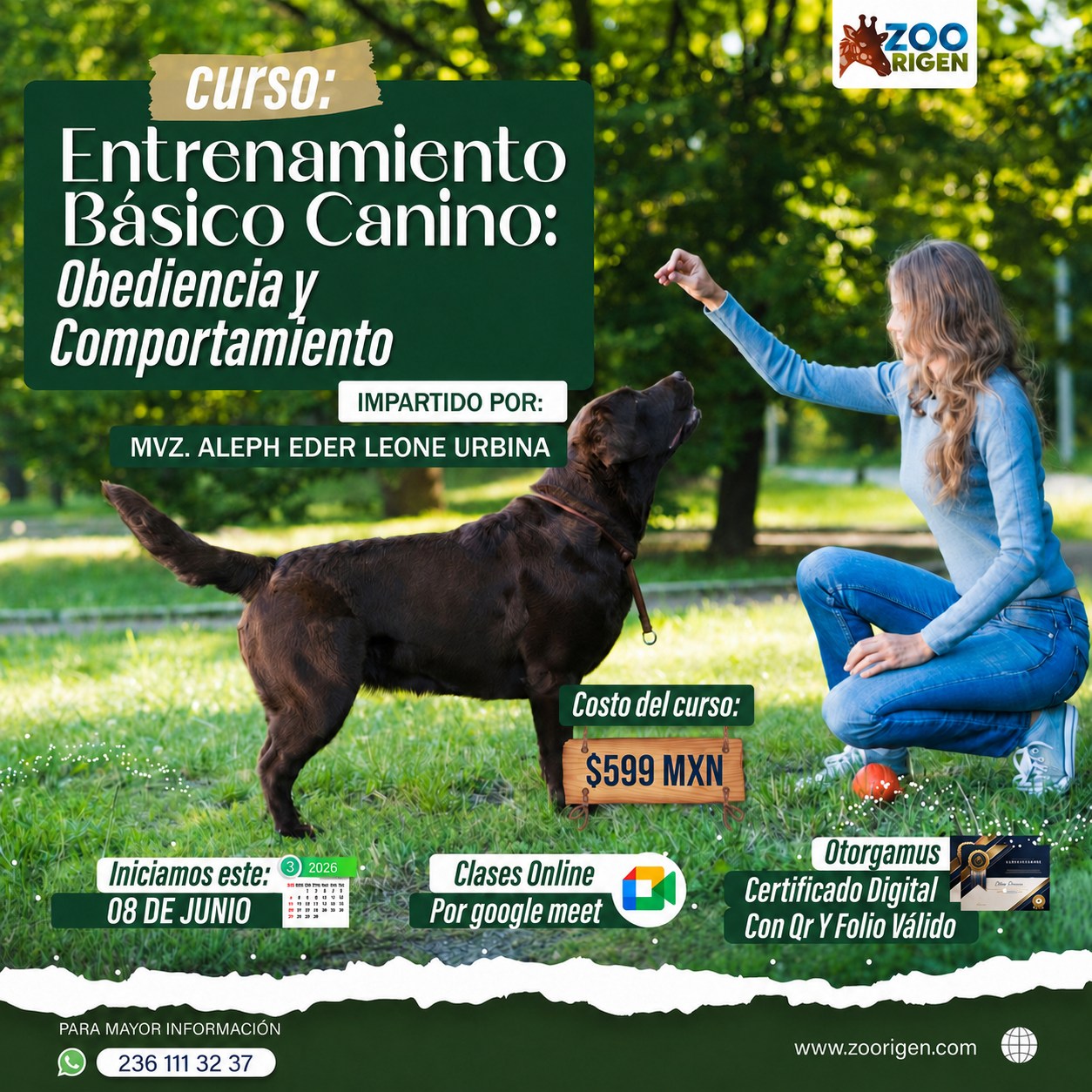 Zoorigen Facebook ad: Obediencia Canina: Entrenamiento para un Comportamiento…