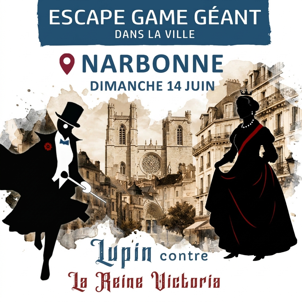 Lupin dans la Ville Facebook ad: ESCAPE GAME GEANT