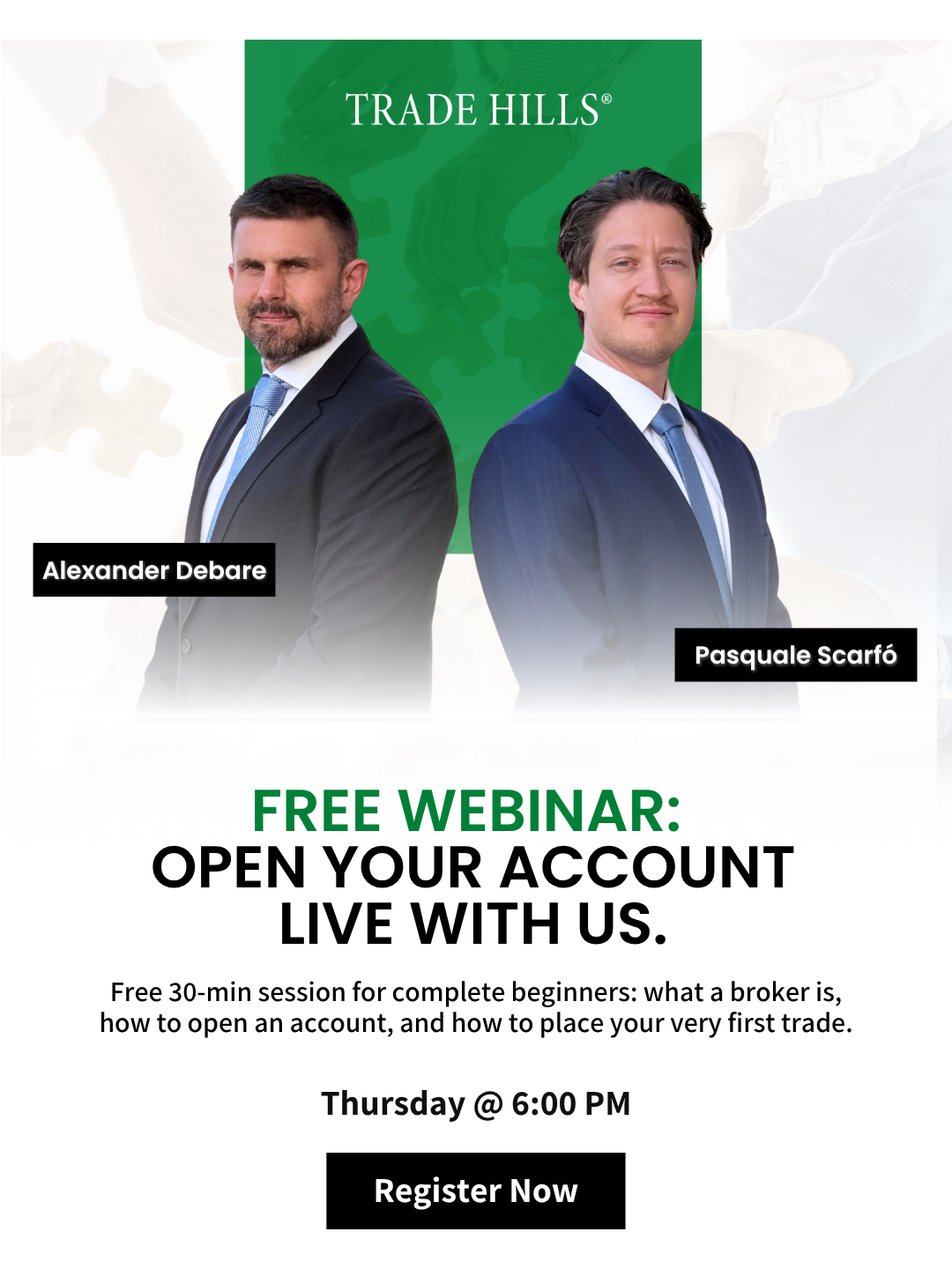 Trade Hills Financial Facebook ad: New to trading? We take you from zero to first trade…