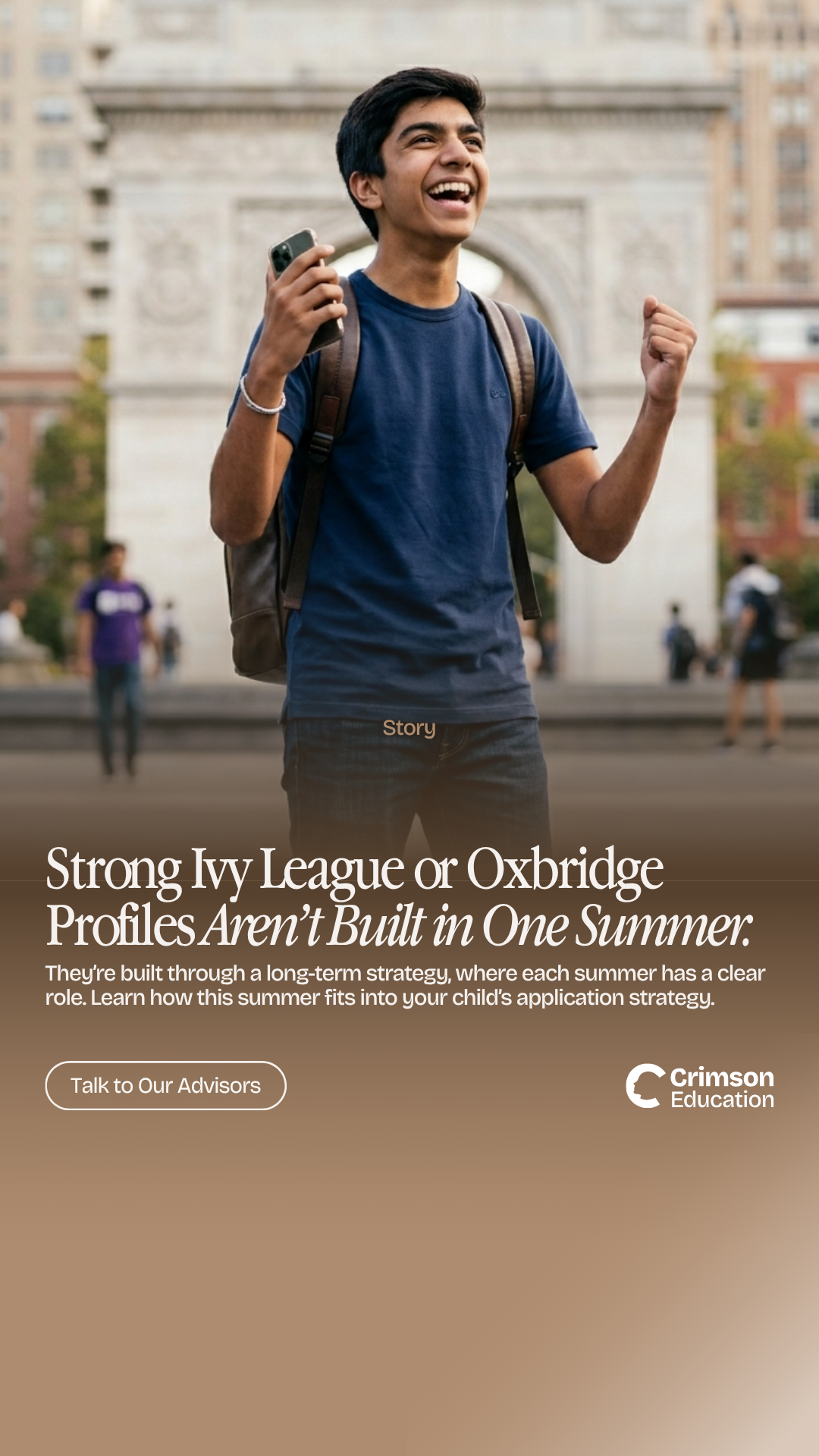 Crimson Education Facebook ad