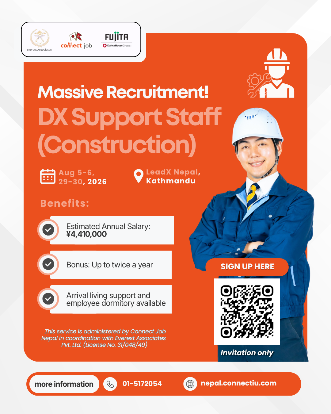 Connect Job Nepal - Work in Japan Facebook ad: Work in Japan as Engineers