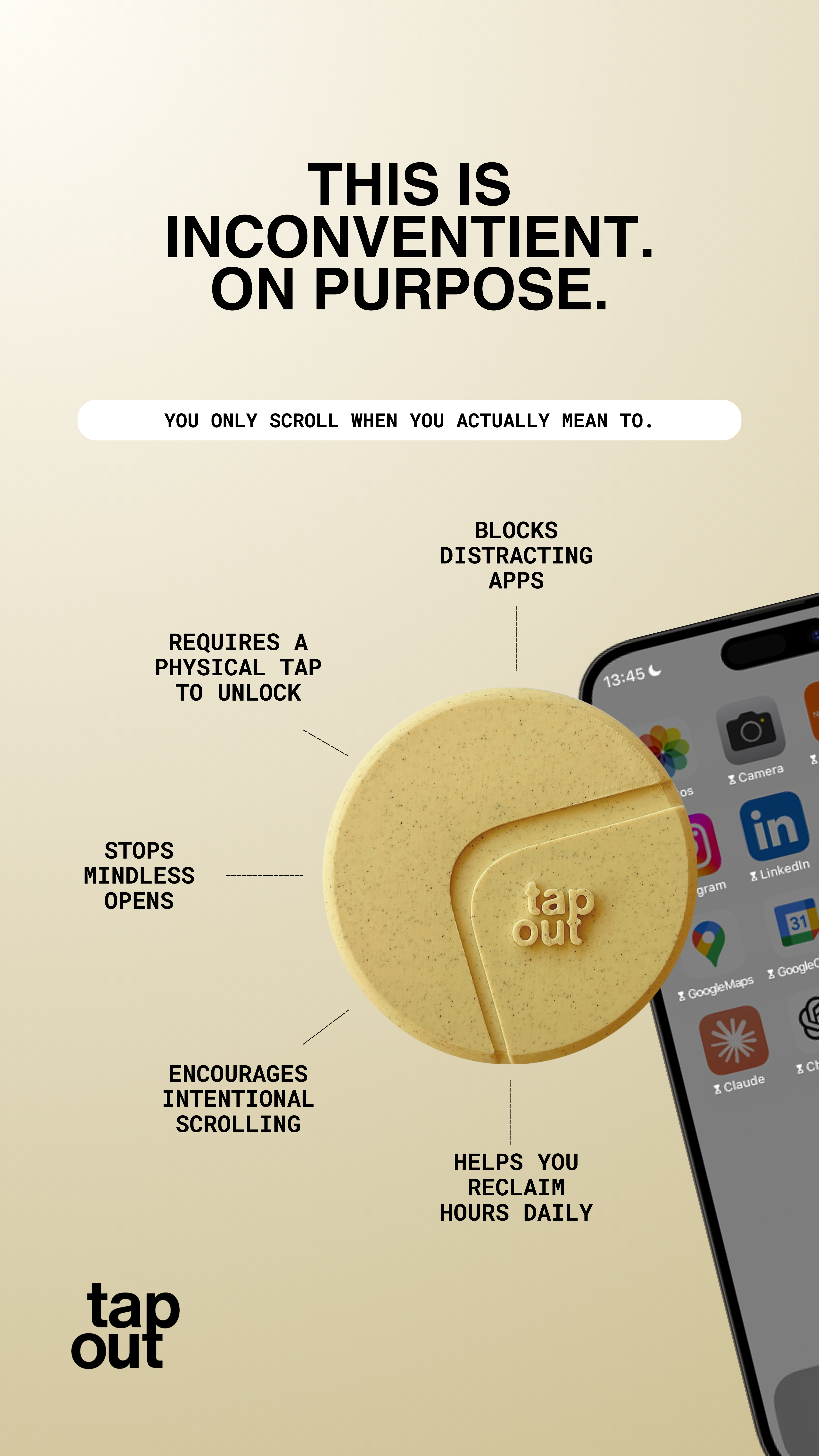 Tap Out Facebook ad