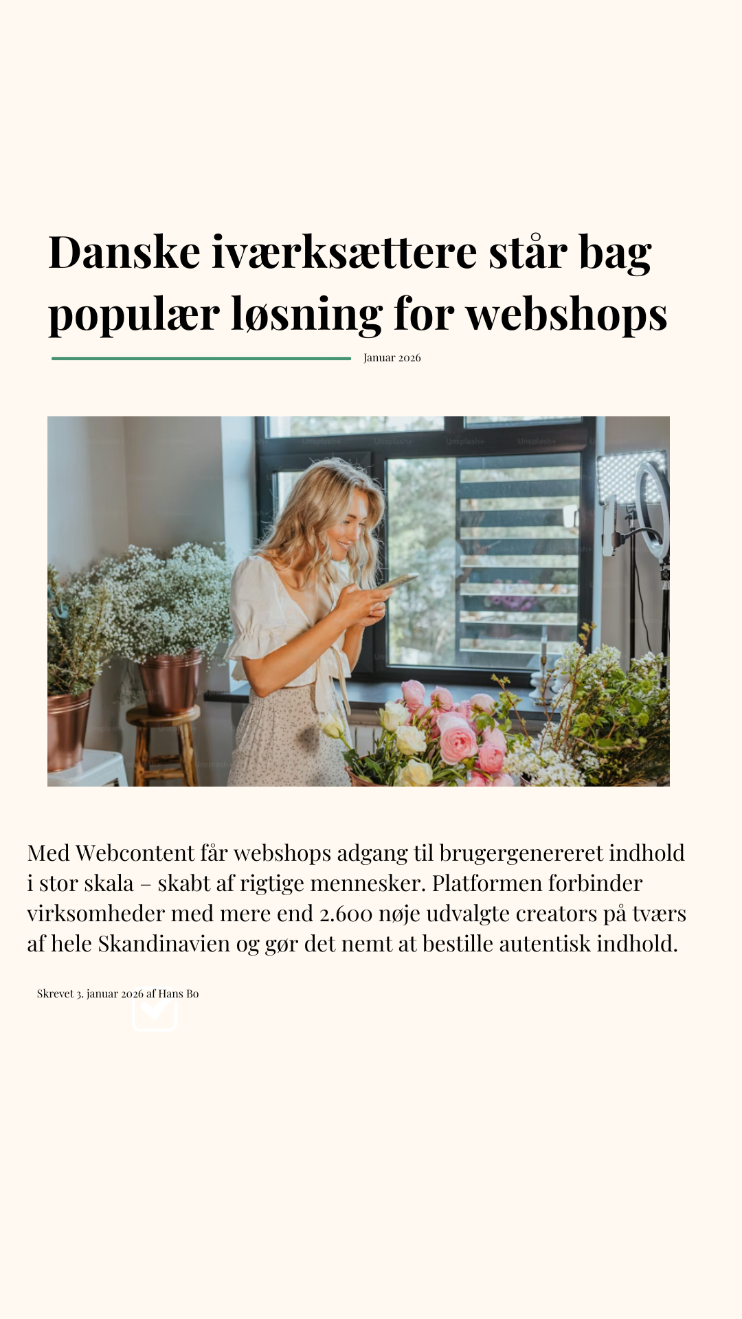 WebContent Facebook ad from May 29, 2026