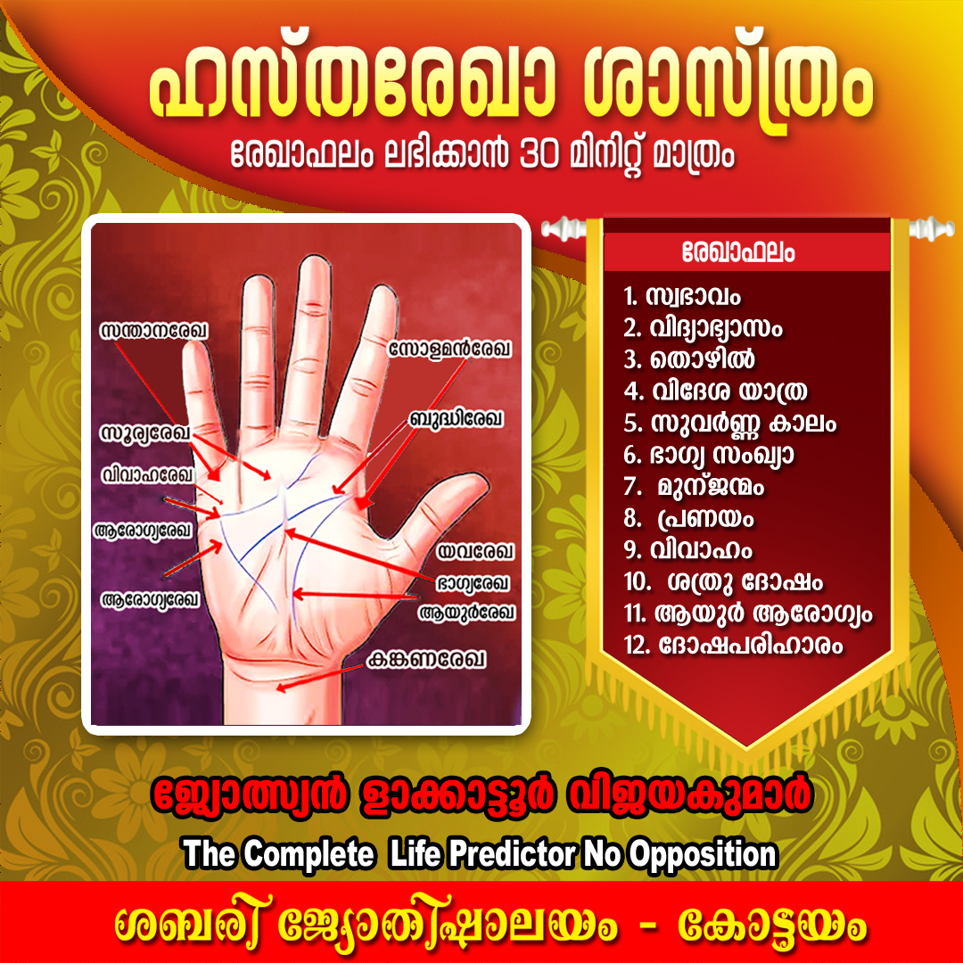 Sabari Astrology Kerala Facebook ad: രേഖാഫലം / ജാതകം Rs.250