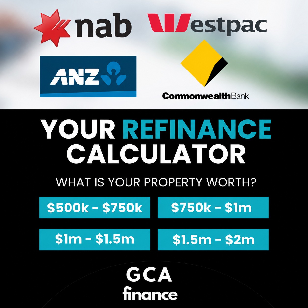 GCA Finance Facebook ad: Self-Employed? Refinance Smarter